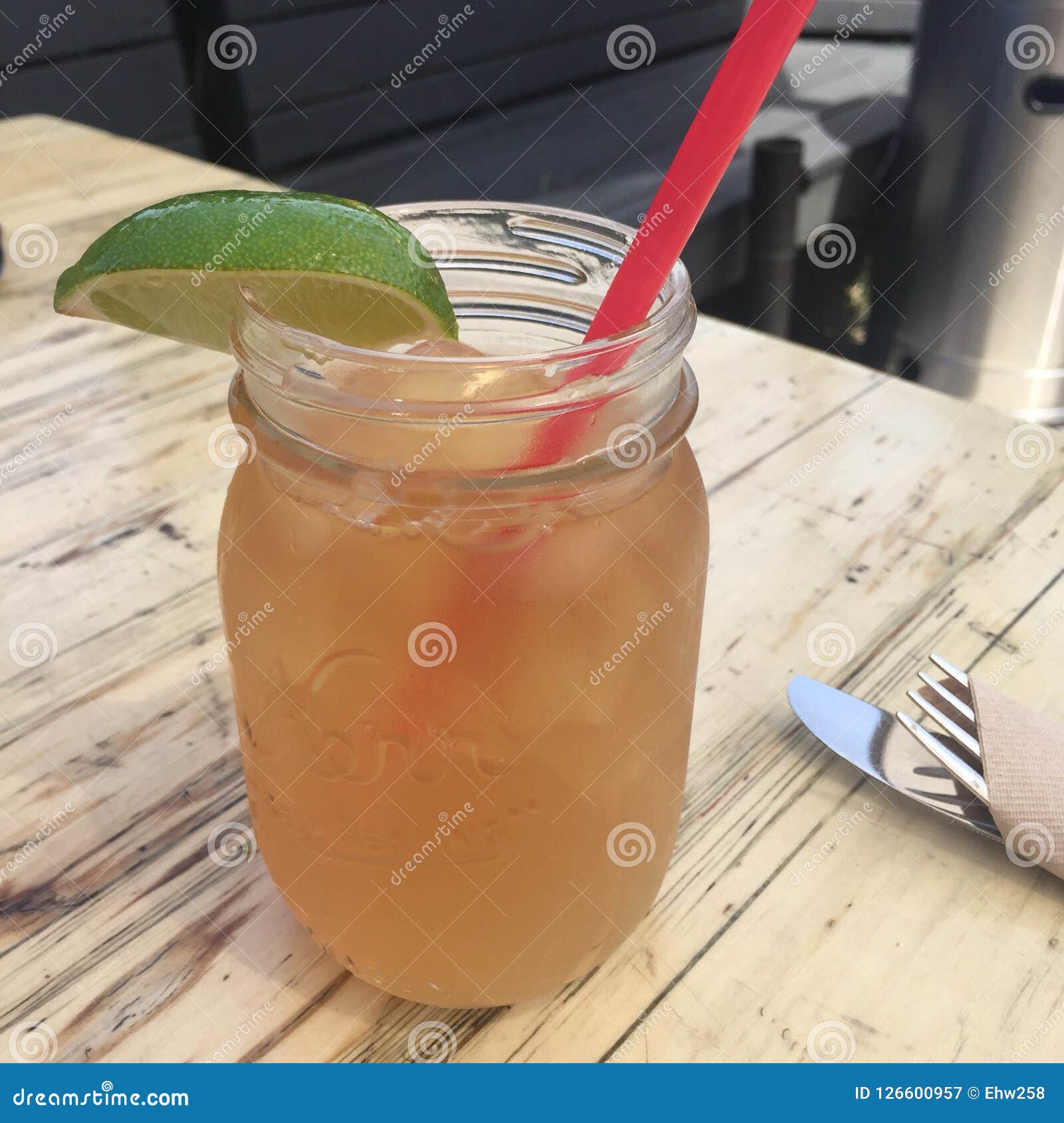 Iced Tea Mason Jar stock image. Image of wedge, arnold 126600957