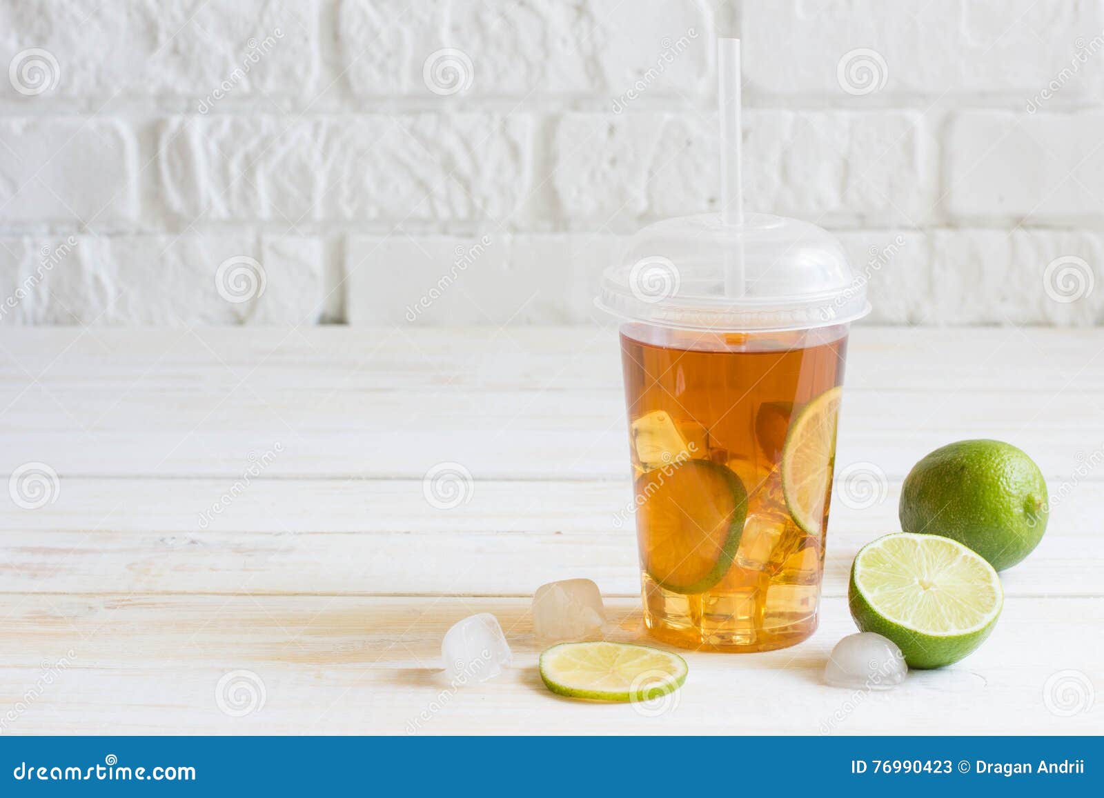 Plastic Glass Of Peach Ice Tea Isolated On White Background Stock Photo,  Picture and Royalty Free Image. Image 30501888.