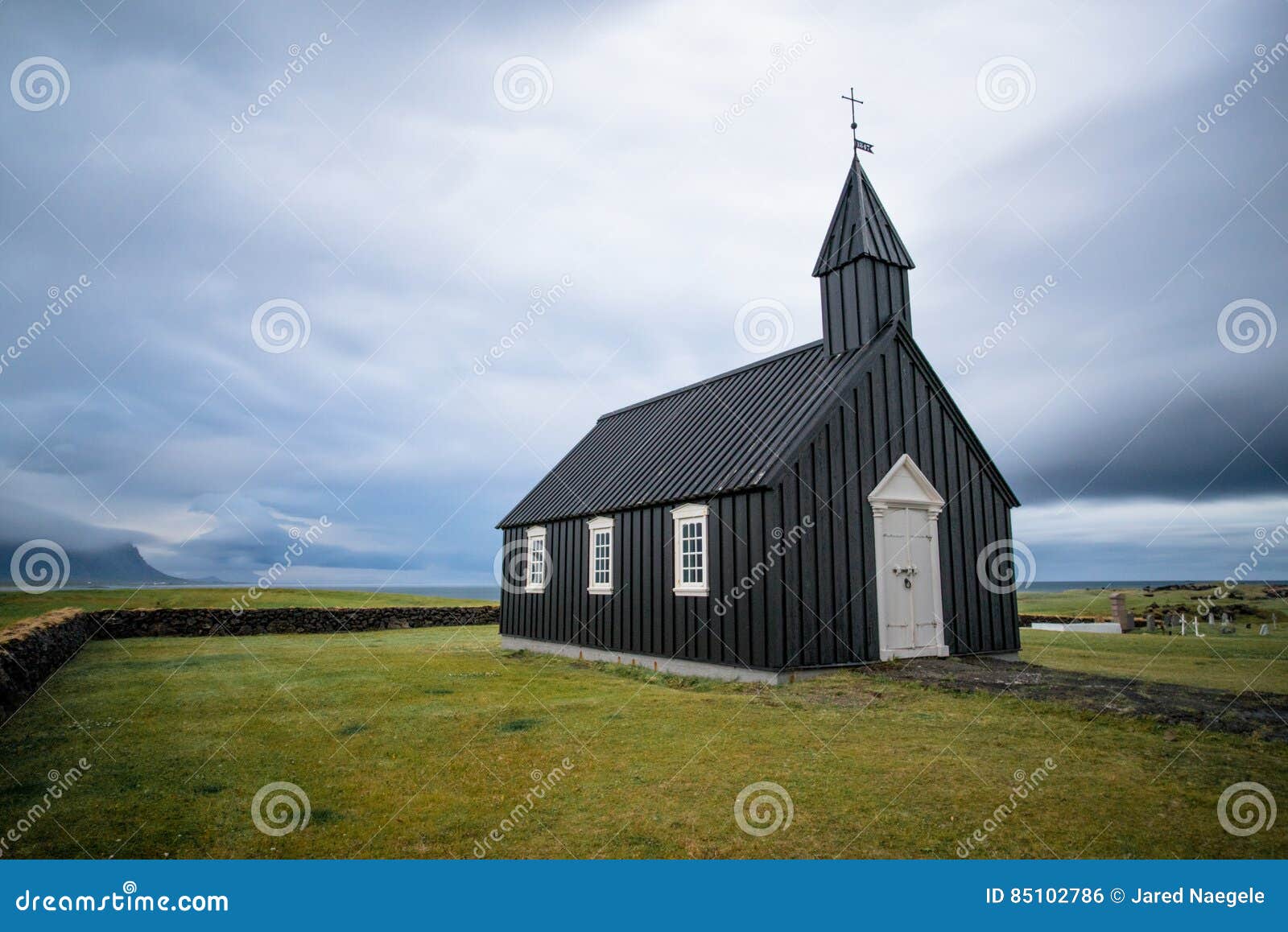 Iceland Storm Church stock photo. Image of wood, meadow - 85102786