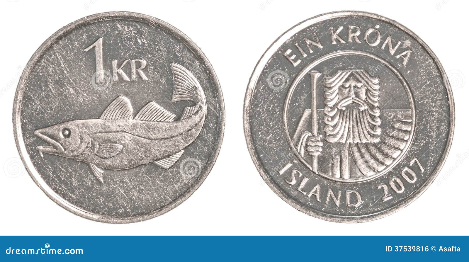 1 icelandic krona coin stock photo. Image of finance - 37539816