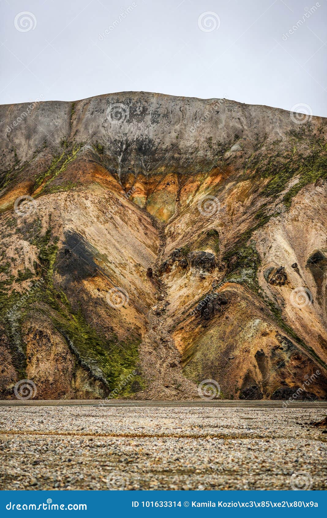 icelandic mountain landscape, landmannalaugar mountains summer s