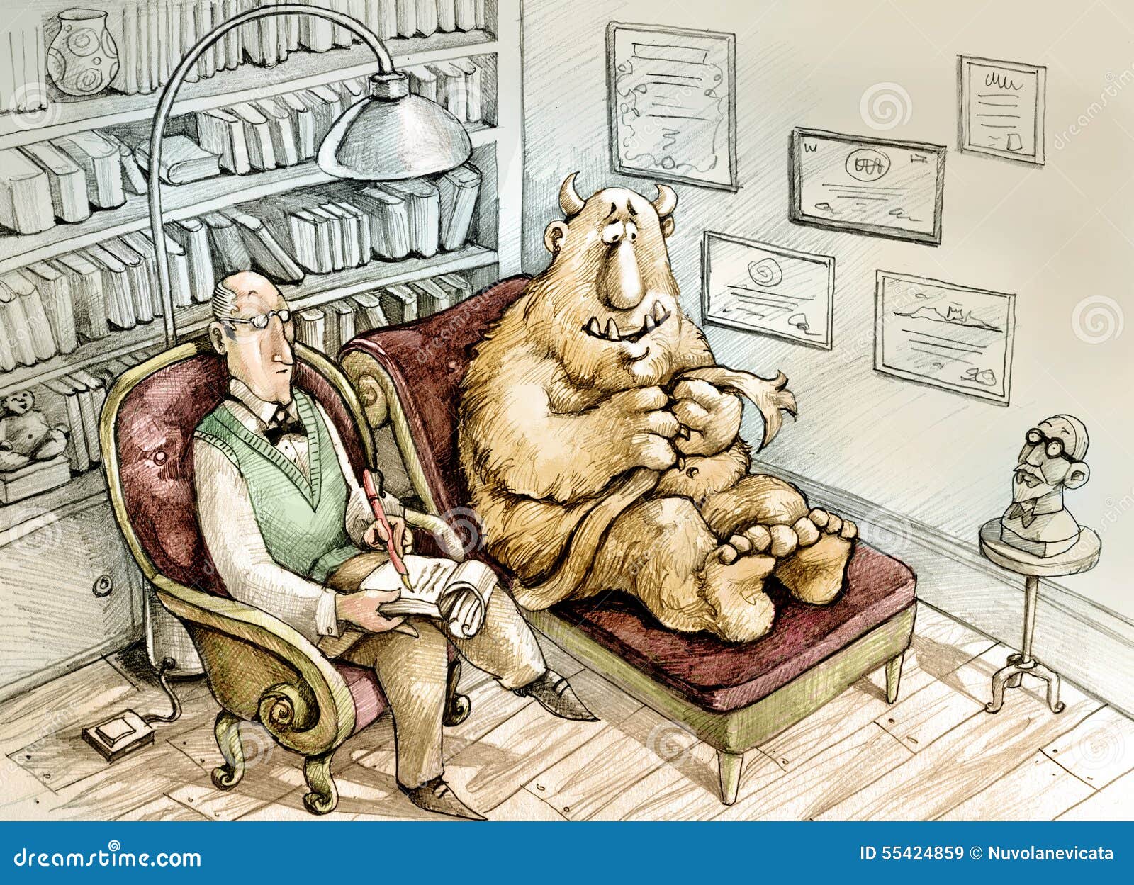 Ich Fuhle Mich Wie Ein Monster Stock Abbildung Illustration Von Monster Fuhle 55424859