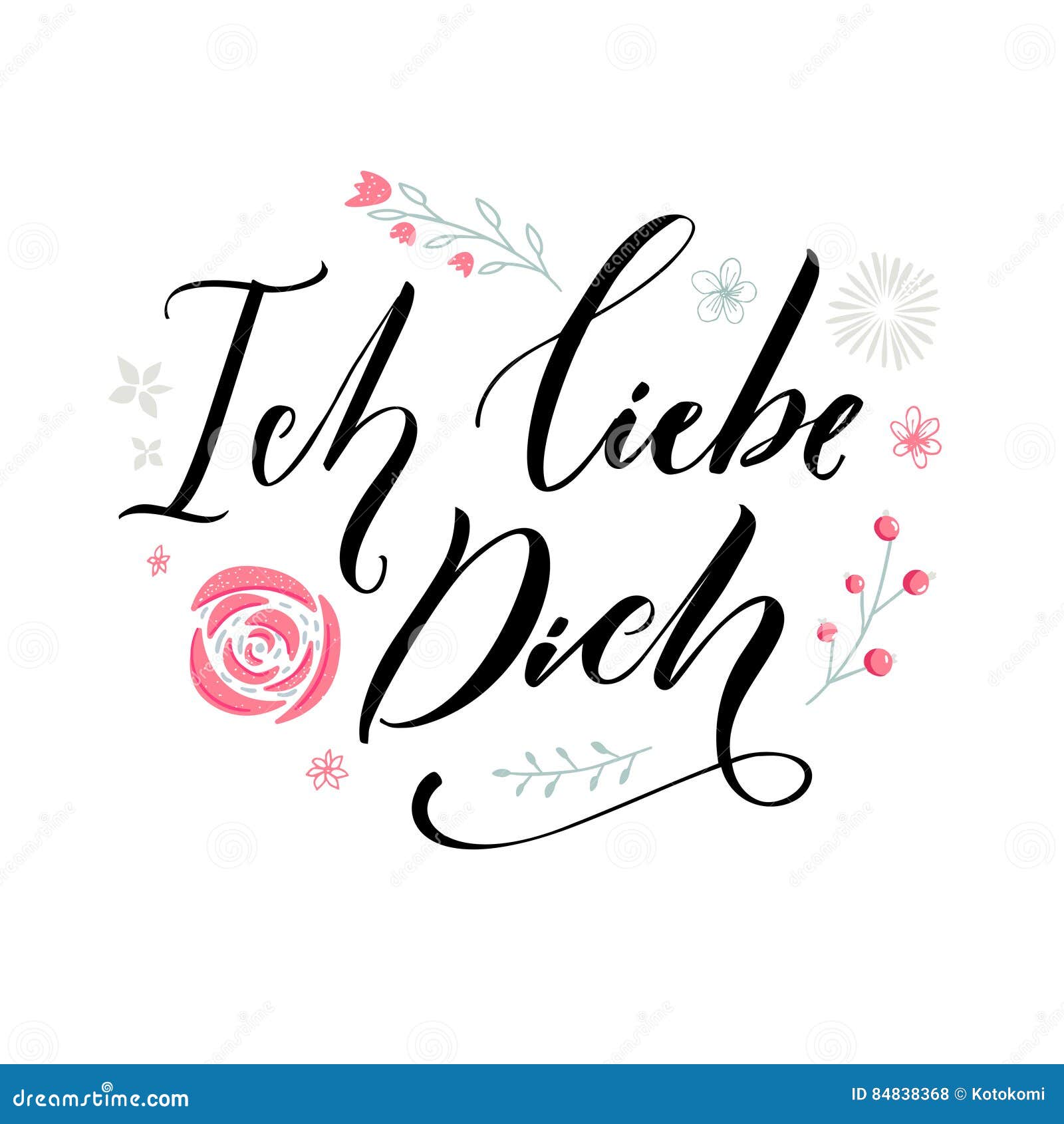 Ich Liebe Dich. I Love You In German Language. Love Quote ...