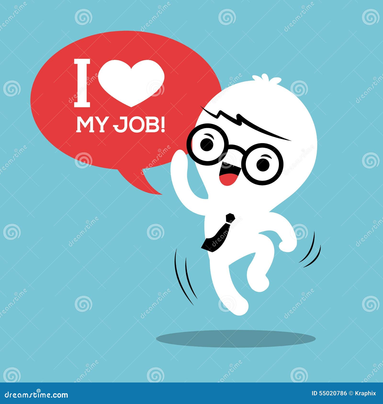 Ich liebe meinen Job vektor abbildung. Illustration von auslegung