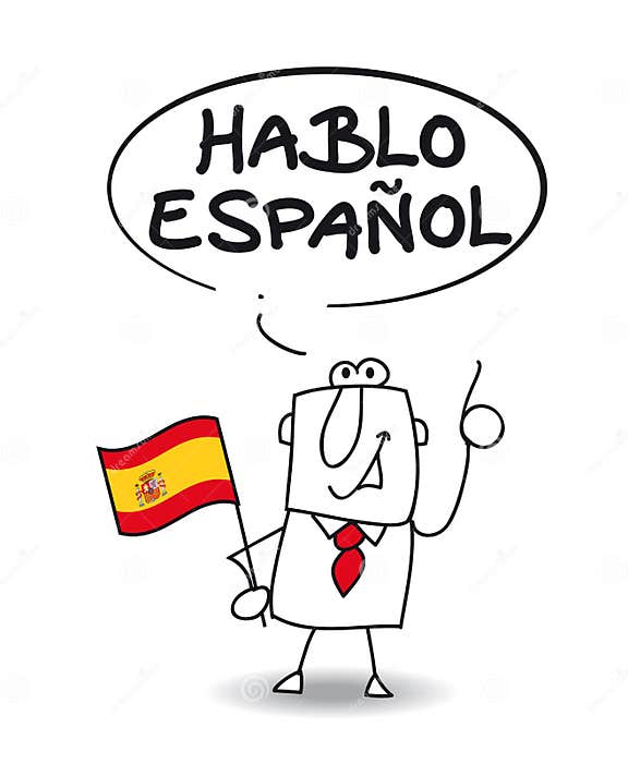 Ich spreche Spanisch stock abbildung. Illustration von unterhaltung 39838264