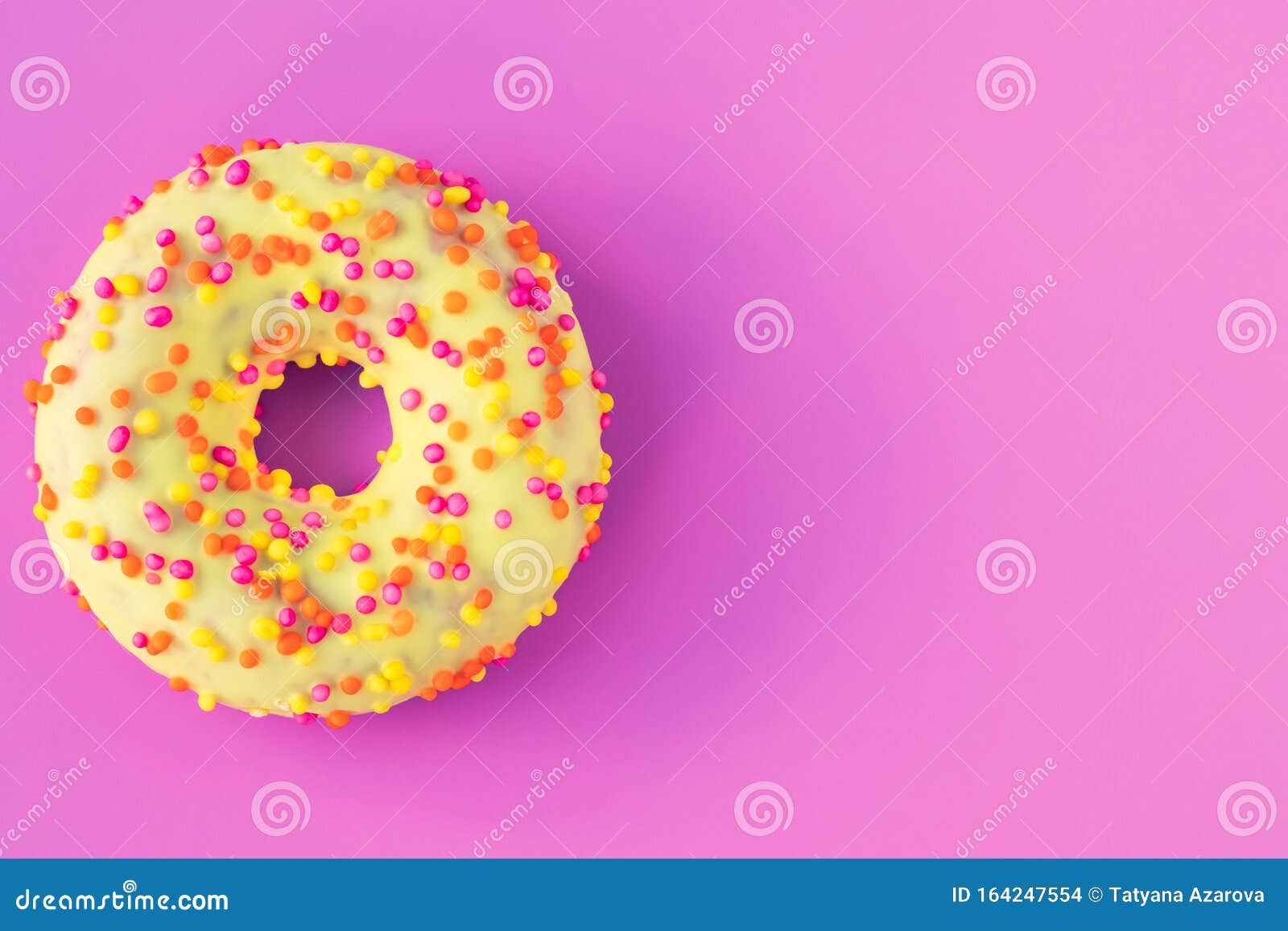 Download Icing Donut On A Pink Background With Text Space Flat Lay Purple Mockup Template Yellow Donut With Multicolored Sprinkles Unh Stock Photo Image Of Doughnut Empty 164247554 PSD Mockup Templates