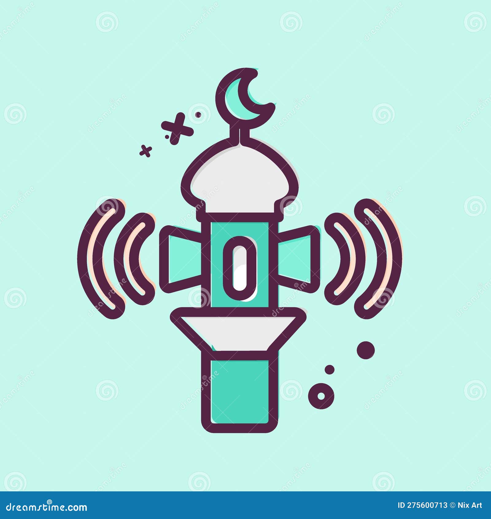 icon adhan call. related to eid al adha . mbe style. simple  editable. simple 