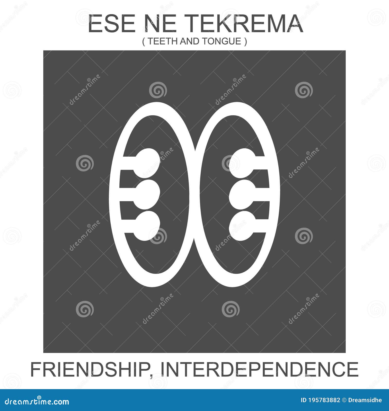 icon with african adinkra  ese ne tekrema.  of friendship and interdependence