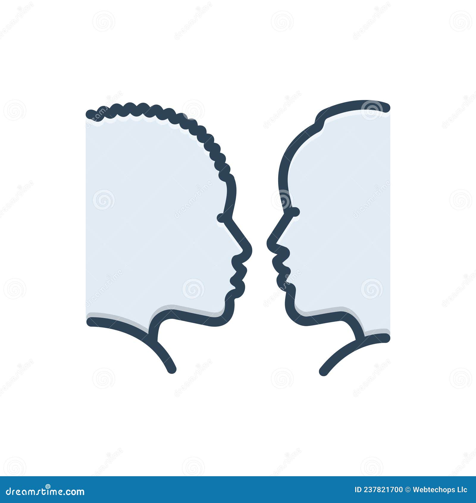 Color Illustration Icon For African, American And People