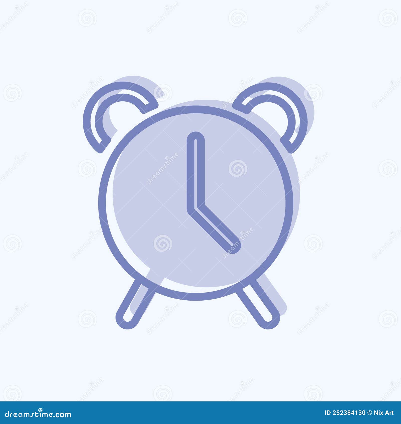 Icon Alarm. Suitable for Mobile Apps Symbol. Two Tone Style. Simple Design Editable. Design