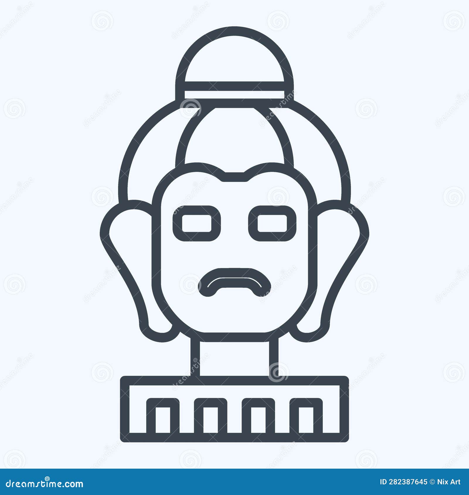 icon artifact. related to prehistoric . line style. simple  editable. simple 