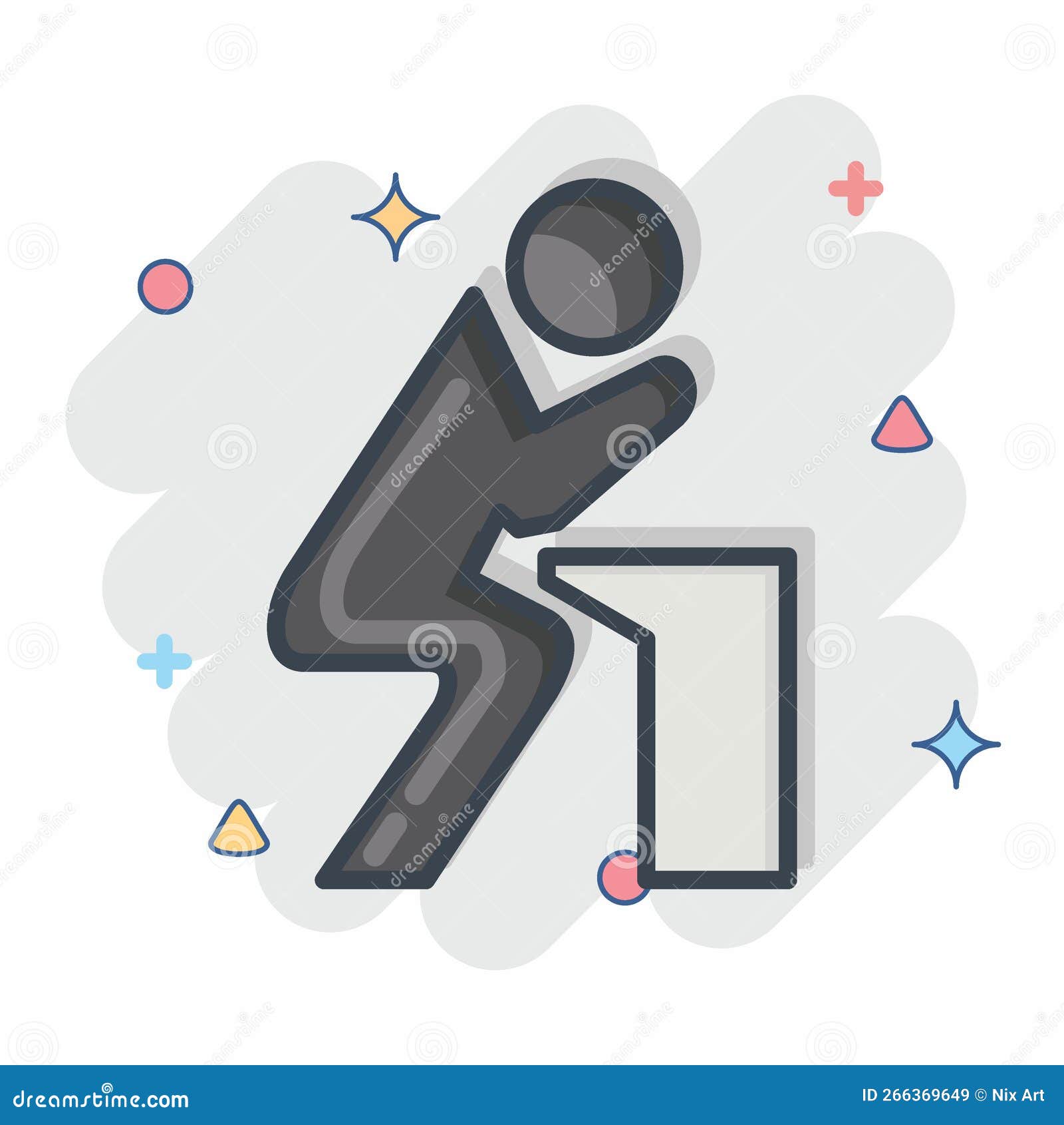 icon badness an sorrow. related to psychological . comic style. simple . emotions, empathy, assistance