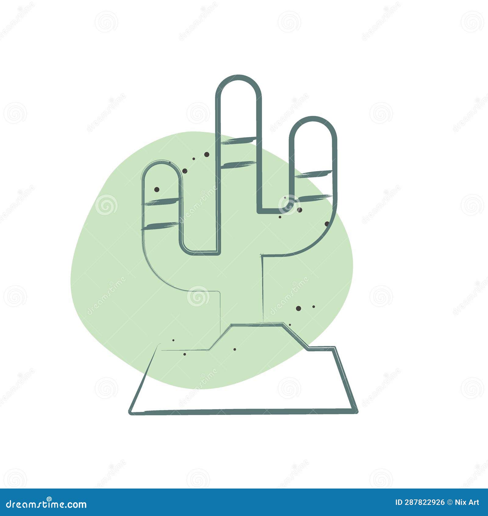 icon cactus. related to american indigenous . color spot style. simple  editable. simple 