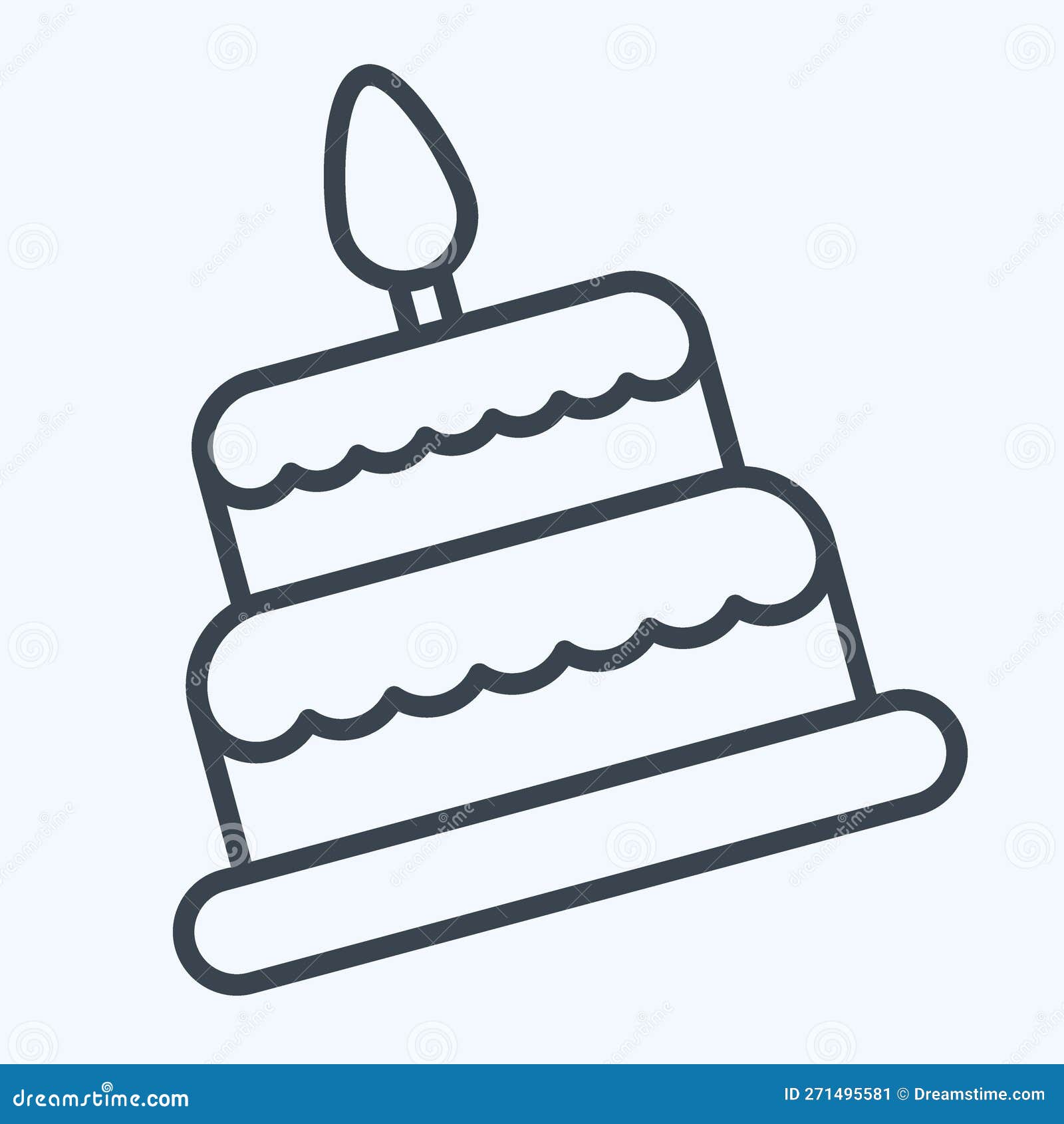 Birthday Party And Cake Symbol Logo