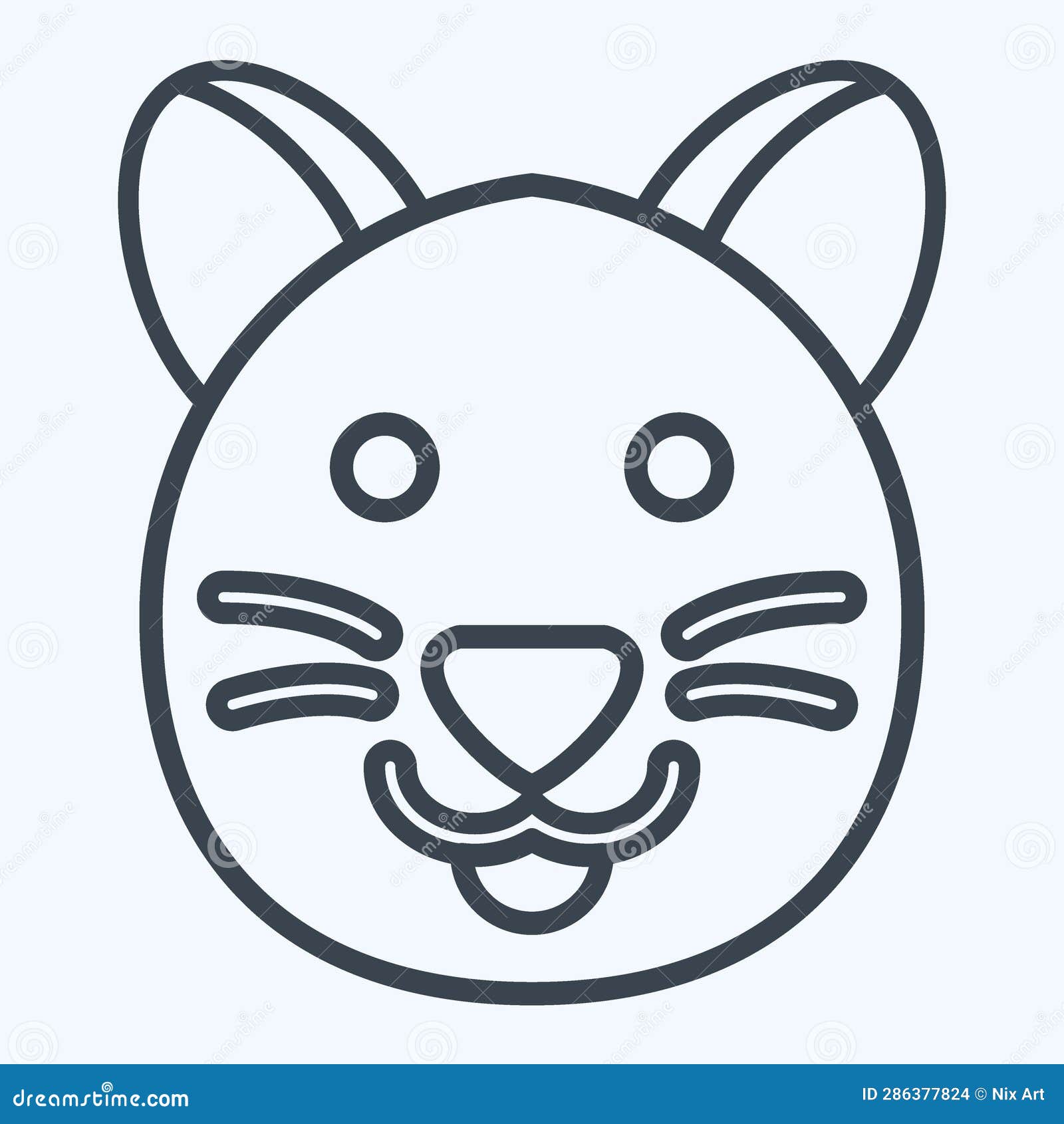 icon cat. related to animal . line style. simple  editable. simple 