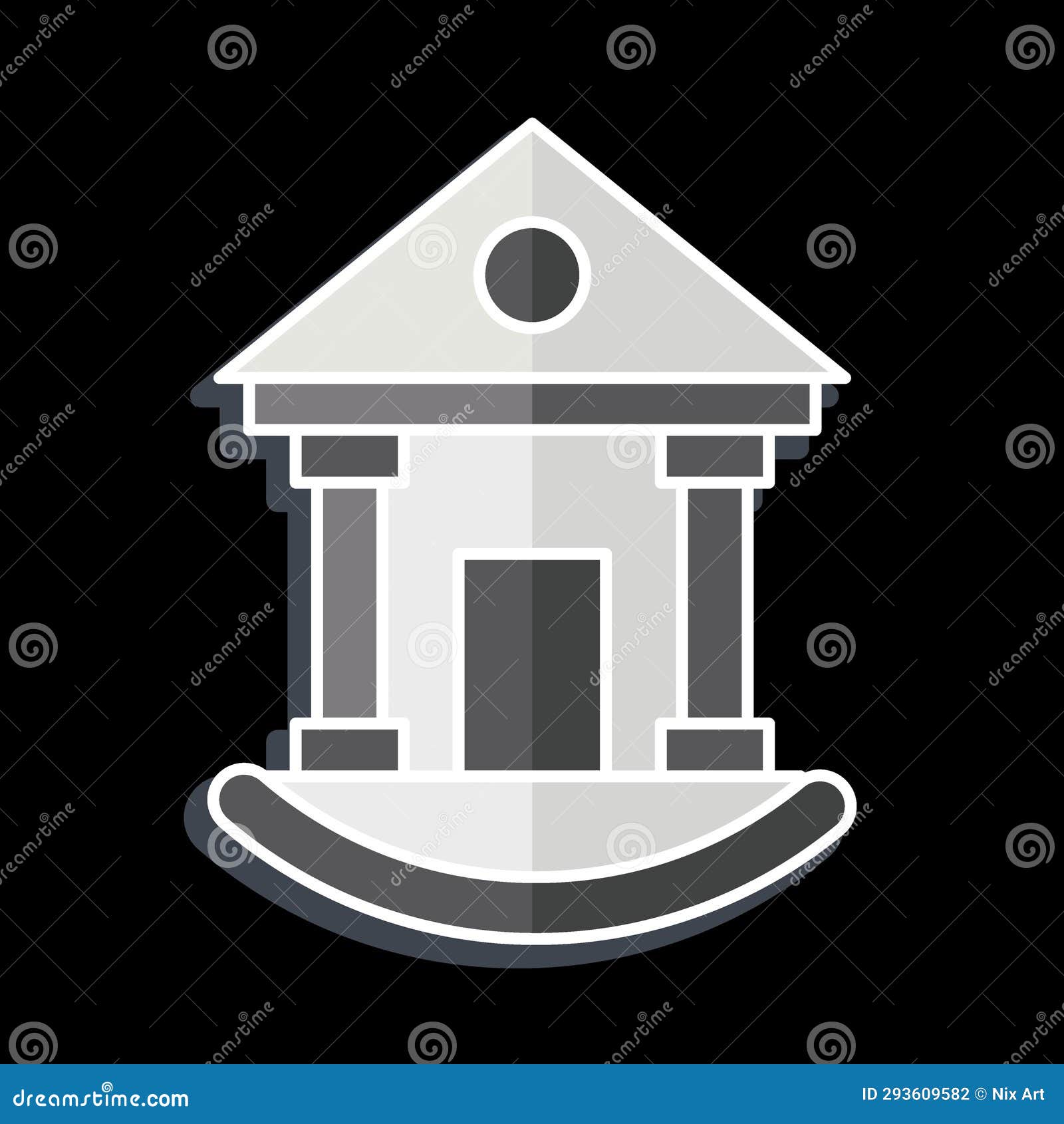 icon court house. related to icon building . glossy style. simple  editable. simple 