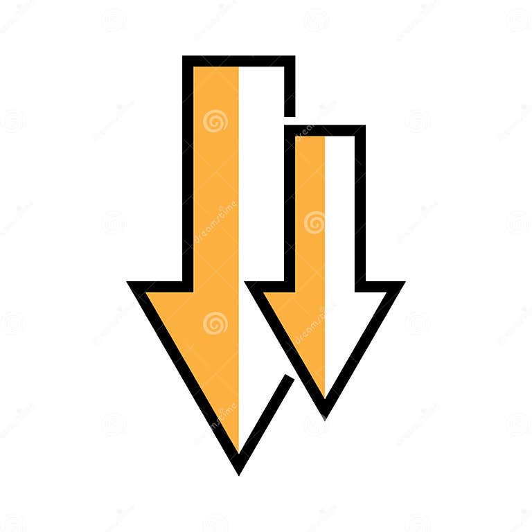 Arrows icon stock vector. Illustration of bolt, directional - 268768528