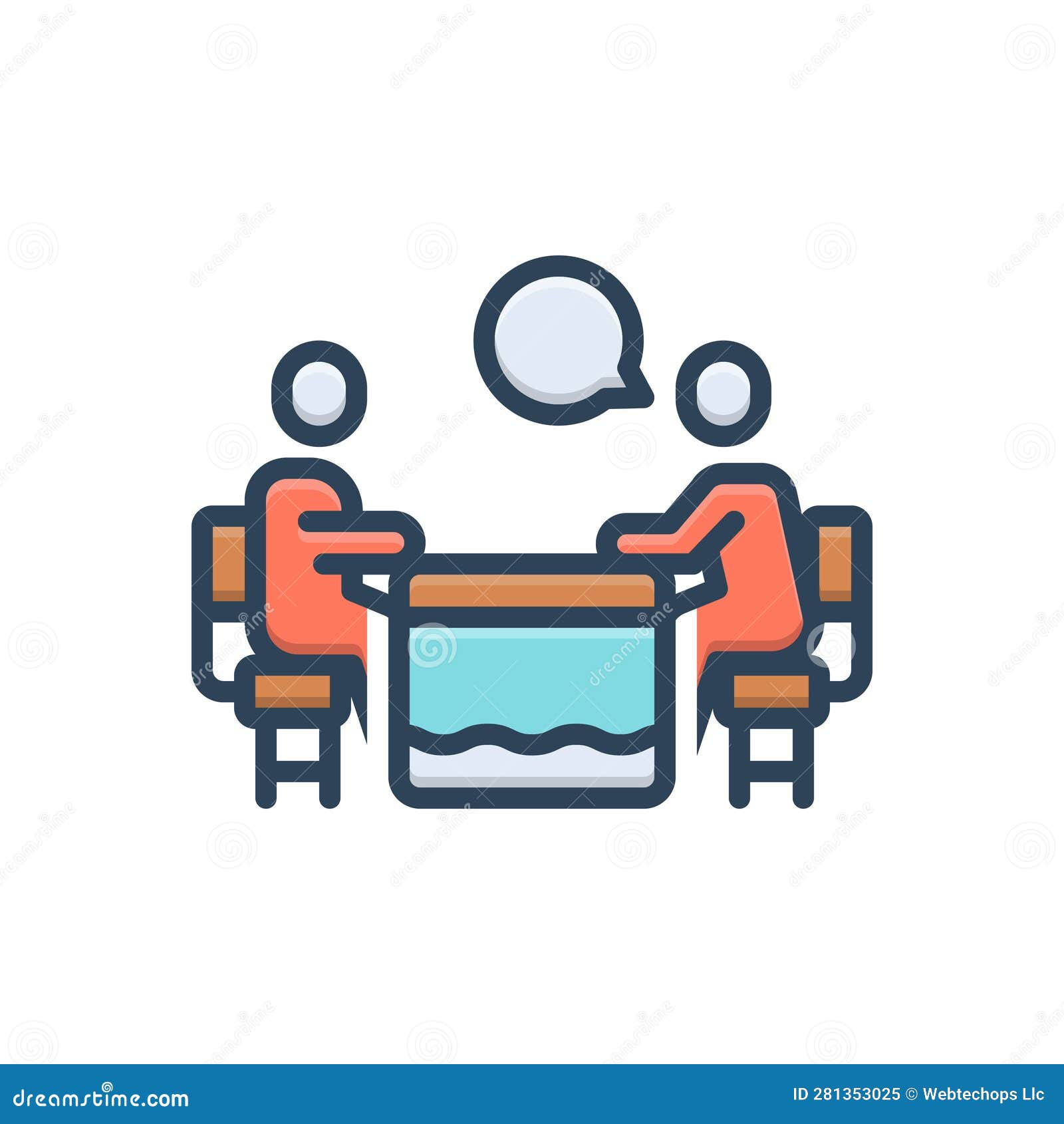 color  icon for deemed, perceive and talk