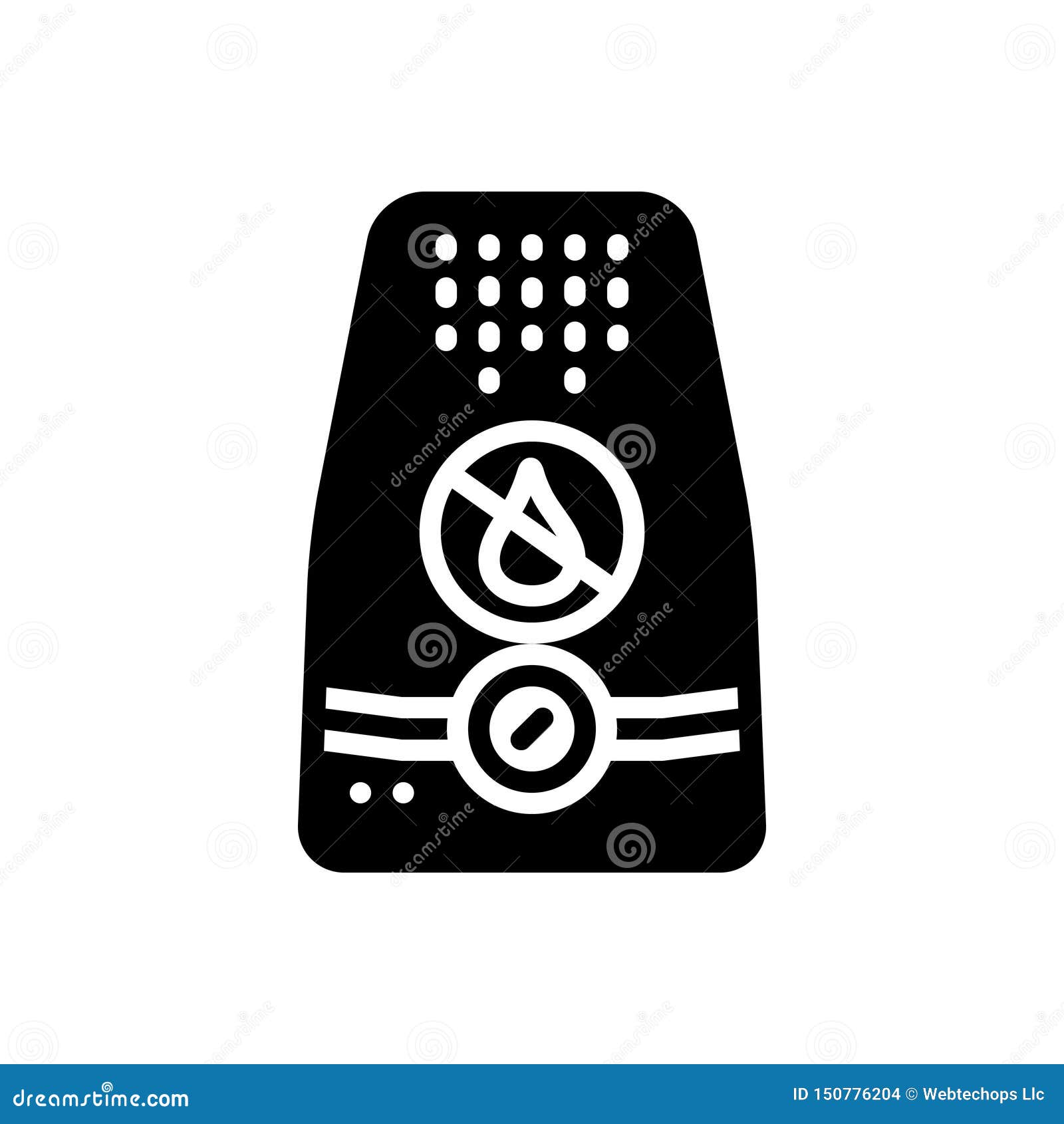 Black Solid Icon for Dehumidifiers, Conditioner and Humidity Stock