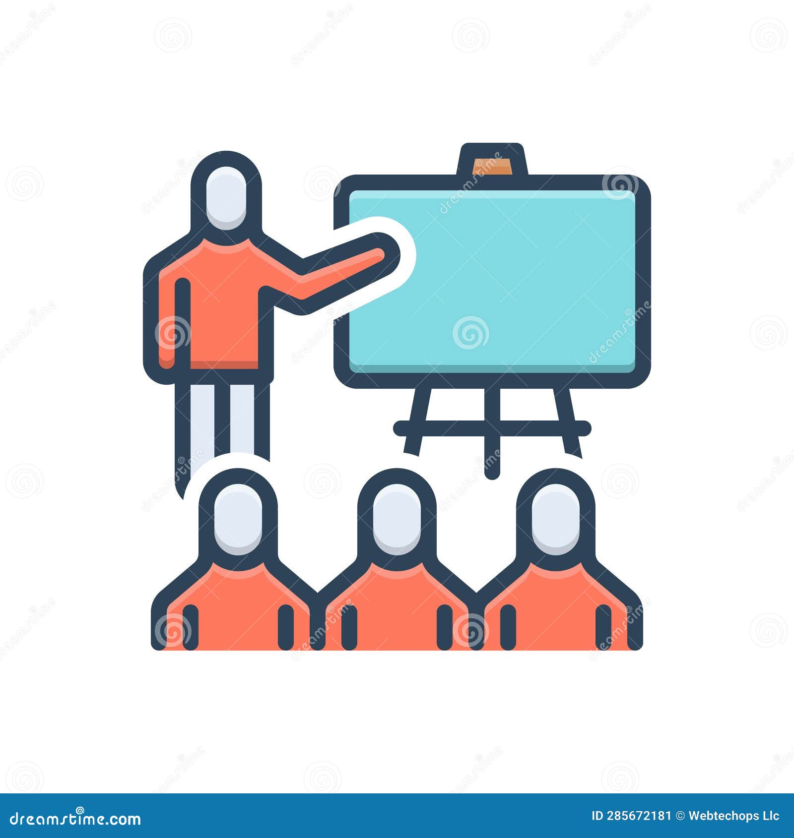 Color Illustration Icon for Describing, Detailed and Student Stock