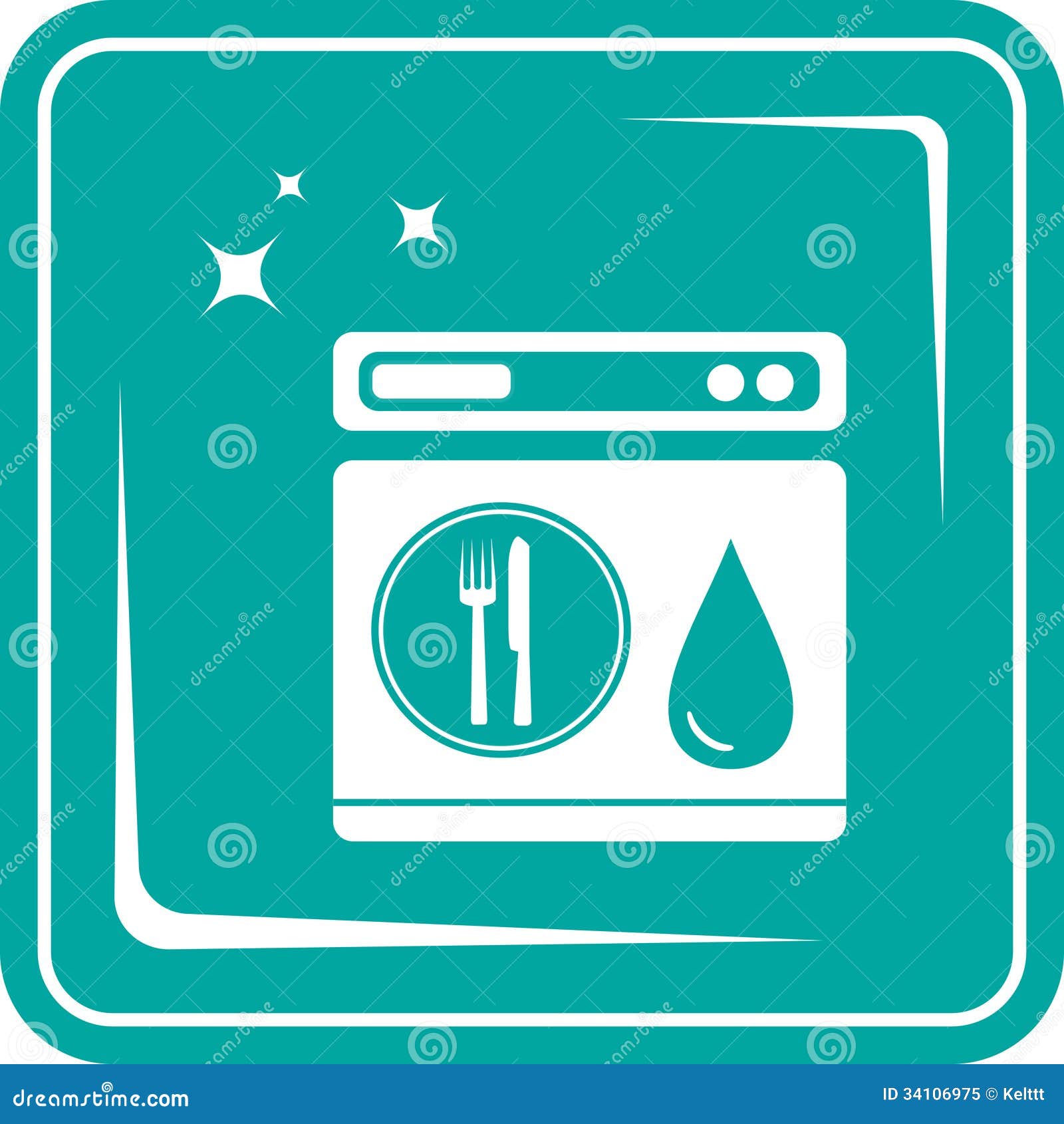 Icon dishwasher symbol stock vector. Illustration of dishware 34106975
