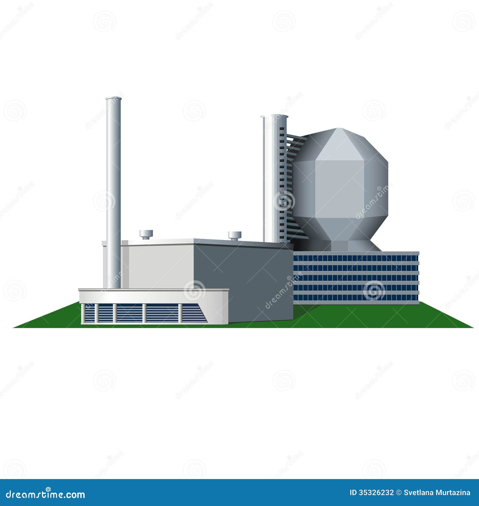Icon Factory And Office Building Stock Vector - Illustration of