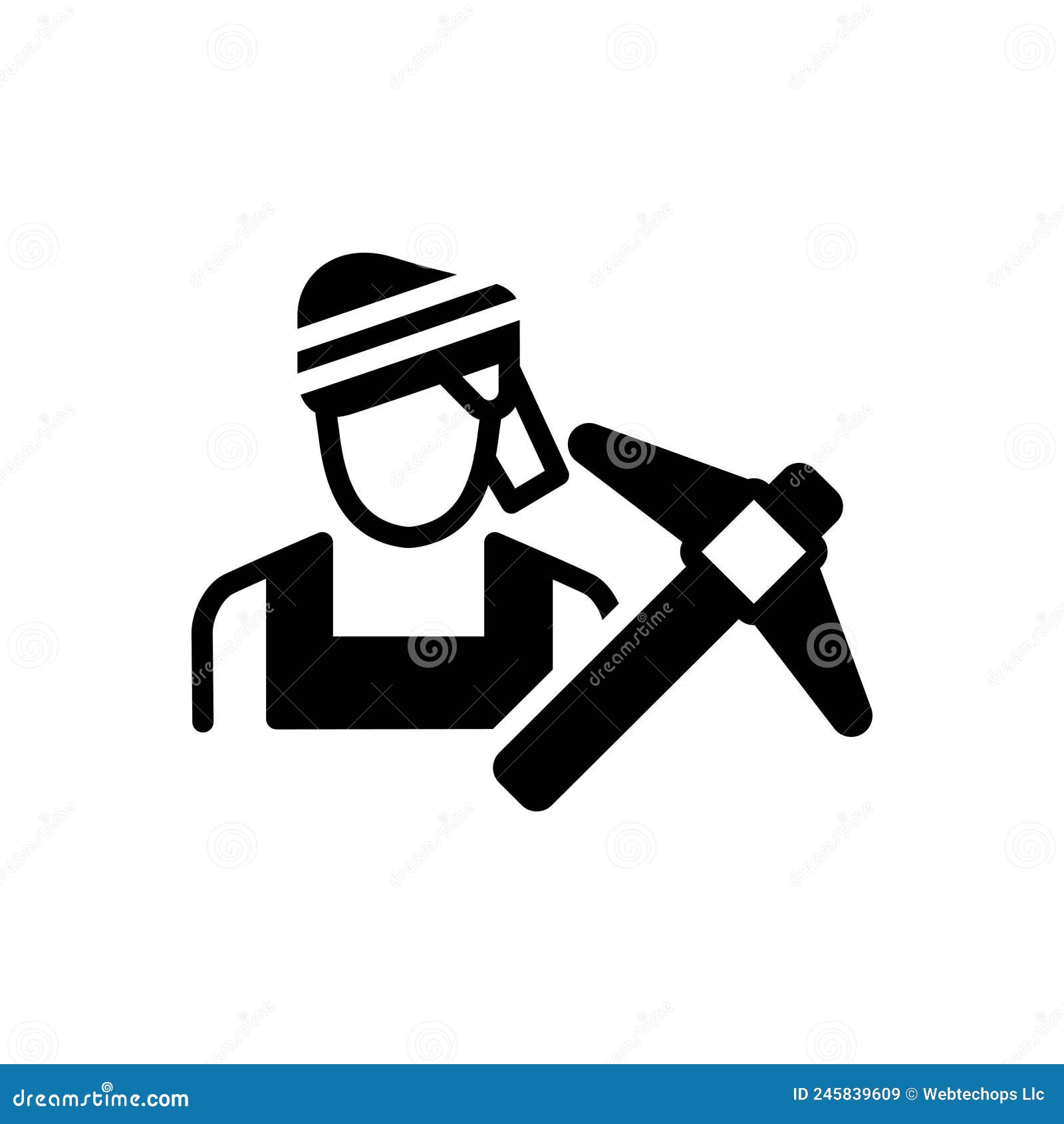 black solid icon for farmer, agriculturalist and grain