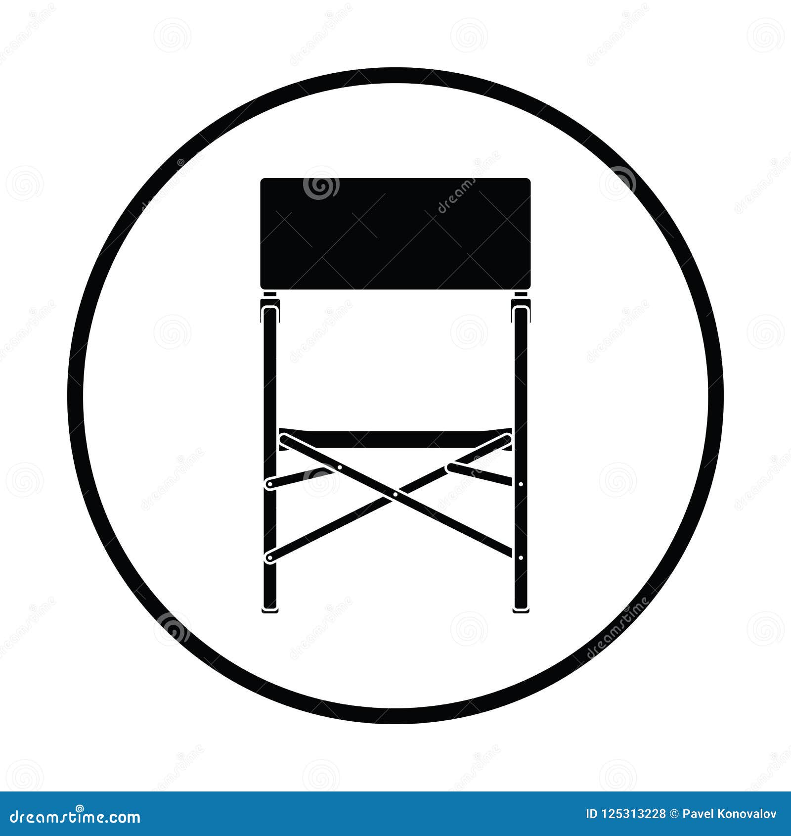 Icon of Fishing Folding Chair Stock Vector - Illustration of fish, single:  125313228
