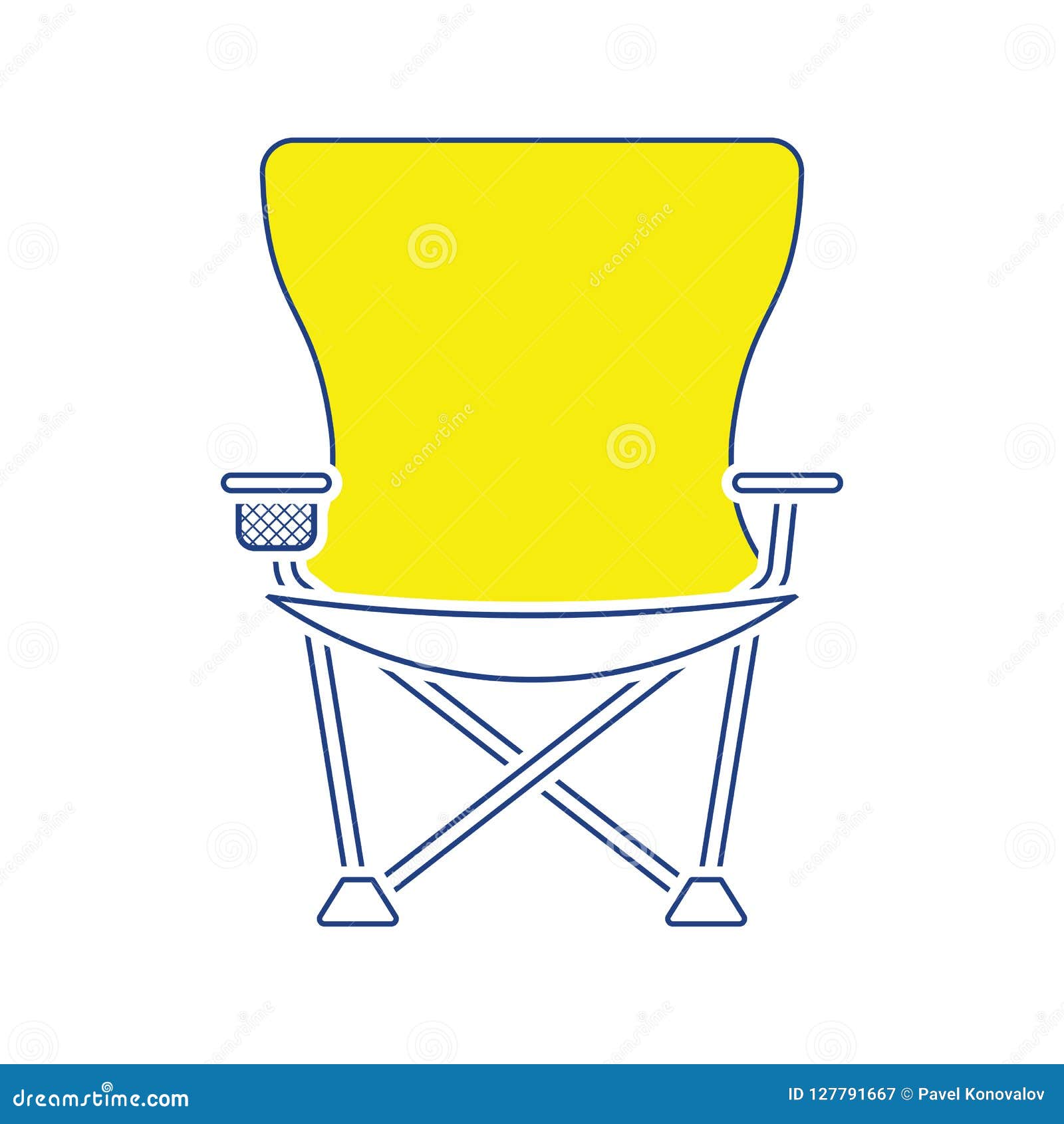 Icon of Fishing Folding Chair Stock Vector - Illustration of background,  outdoor: 127791667