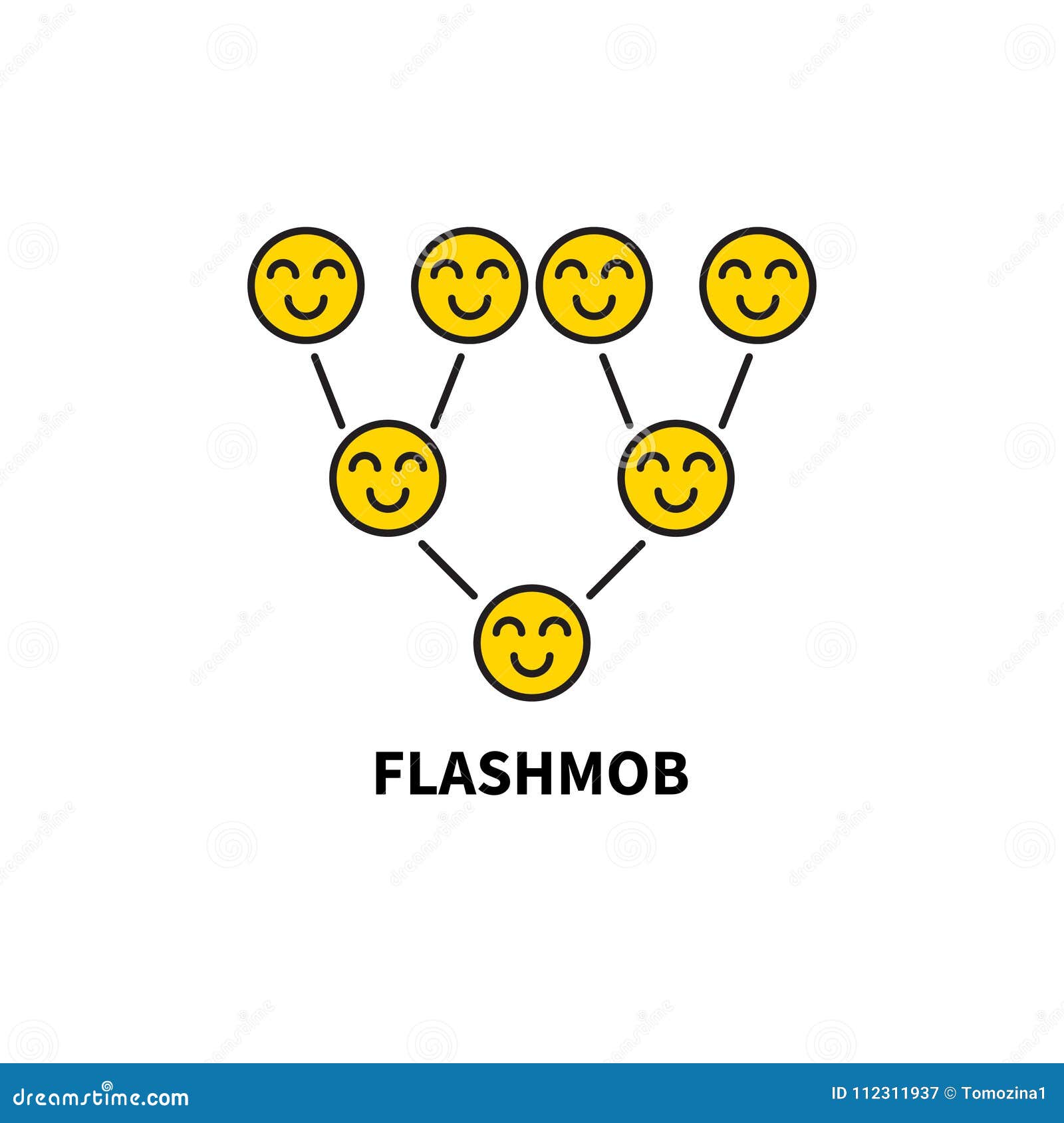Icon flash mob stock vector. Illustration of diagram 112311937