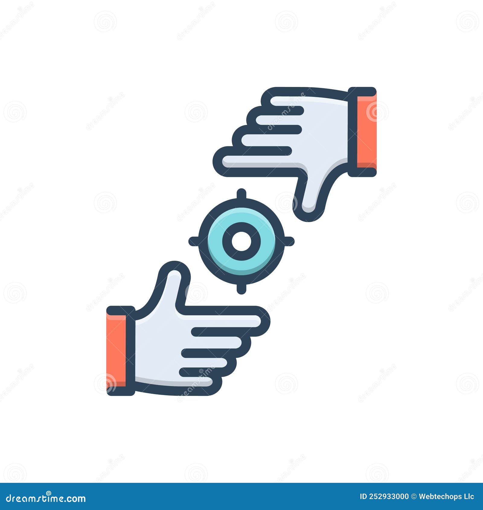 Color Illustration Icon for Focused, Center and Focal Stock Vector Illustration of vector