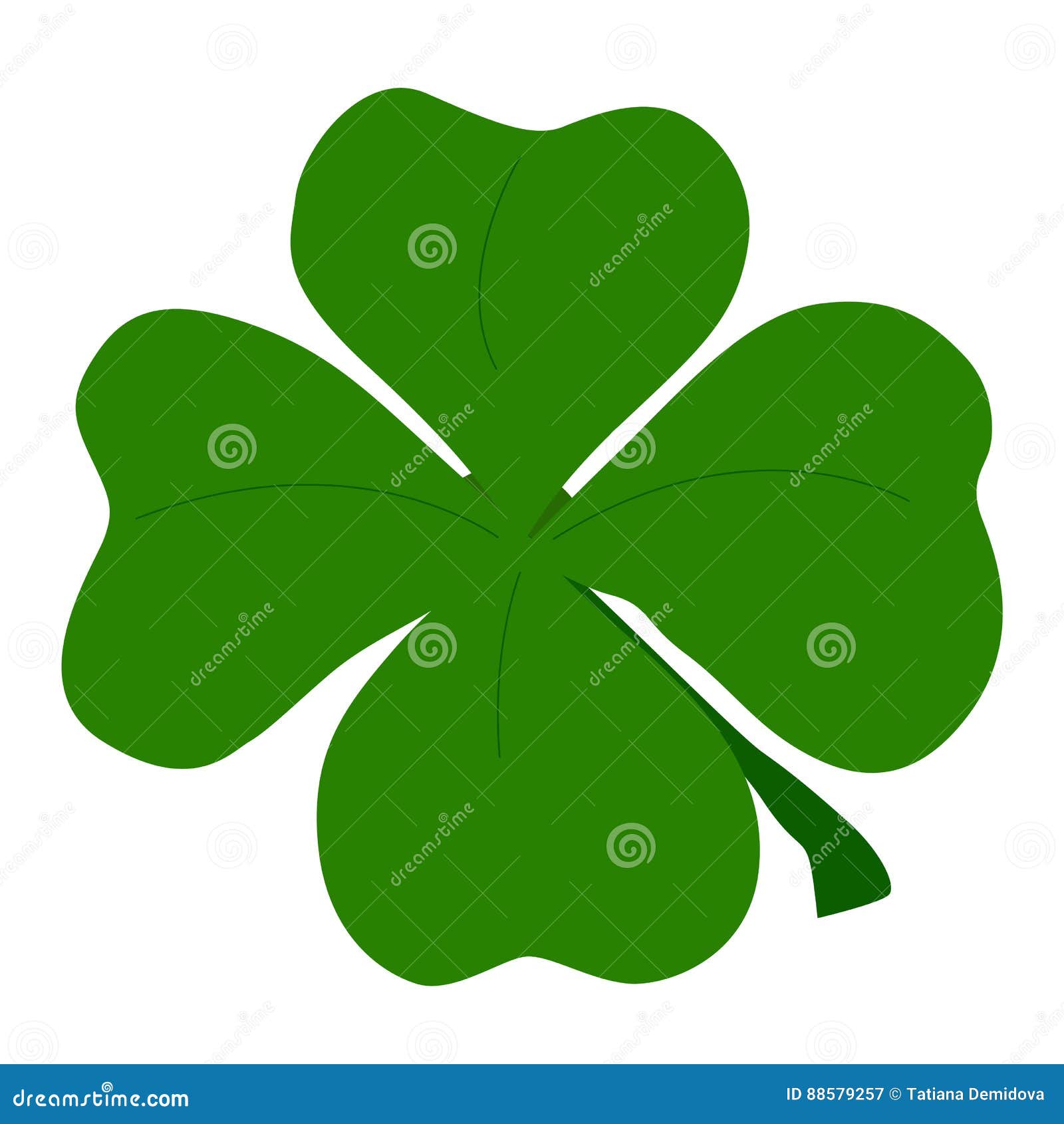icon green cloverleaf on a white background. a template for the