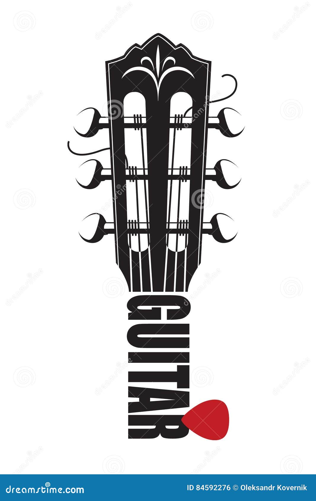 icon with guitar neck and pick