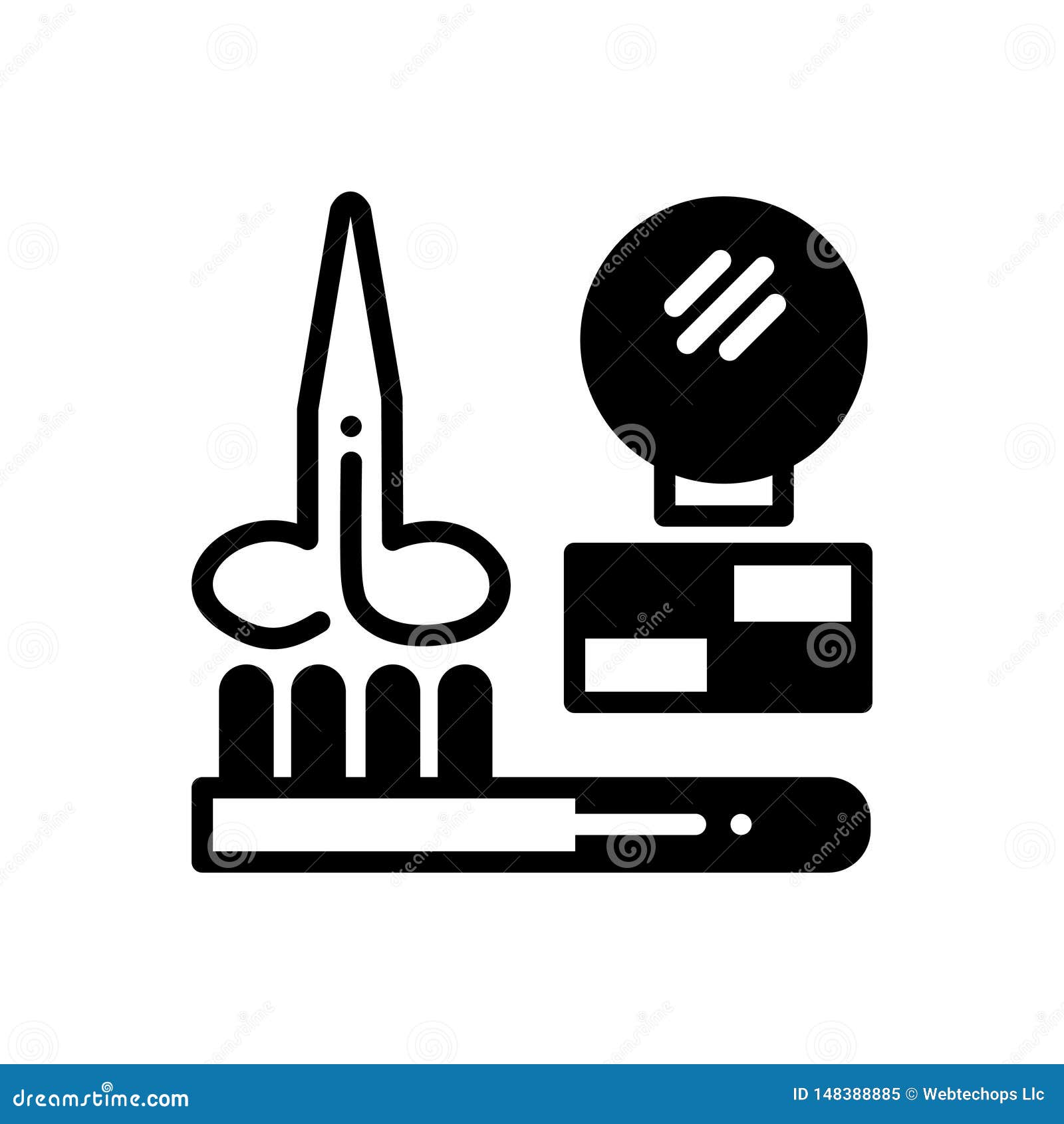 Black Solid Icon for Catcher, Hair Clutcher and Accessories Stock Vector -  Illustration of black, solid: 148392151