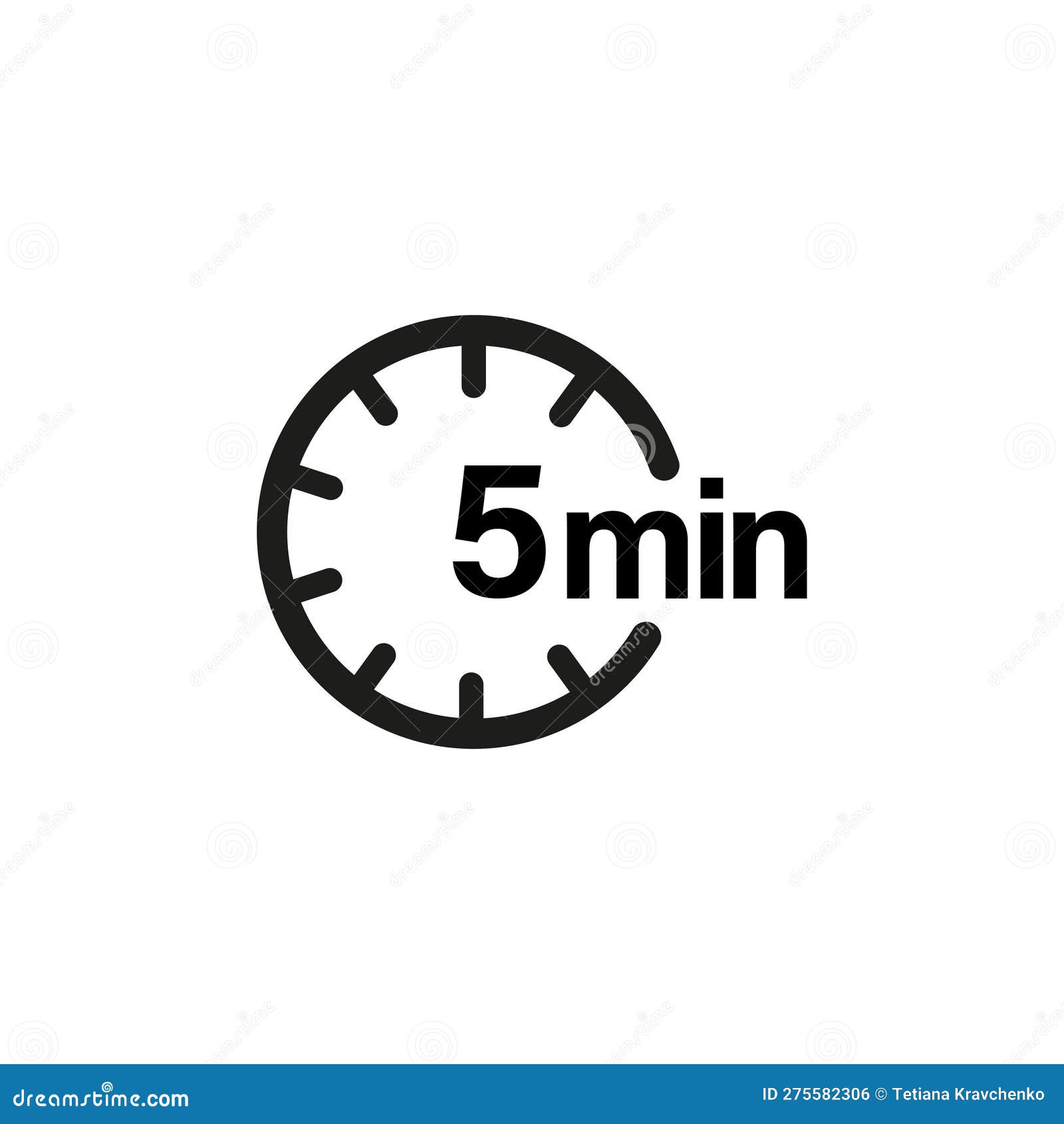 Icon Hours 5 Minutes Round Shape Time Clock Vector Illustration icon-hours-5-minutes-round-shape-time-clock-vector-illustration