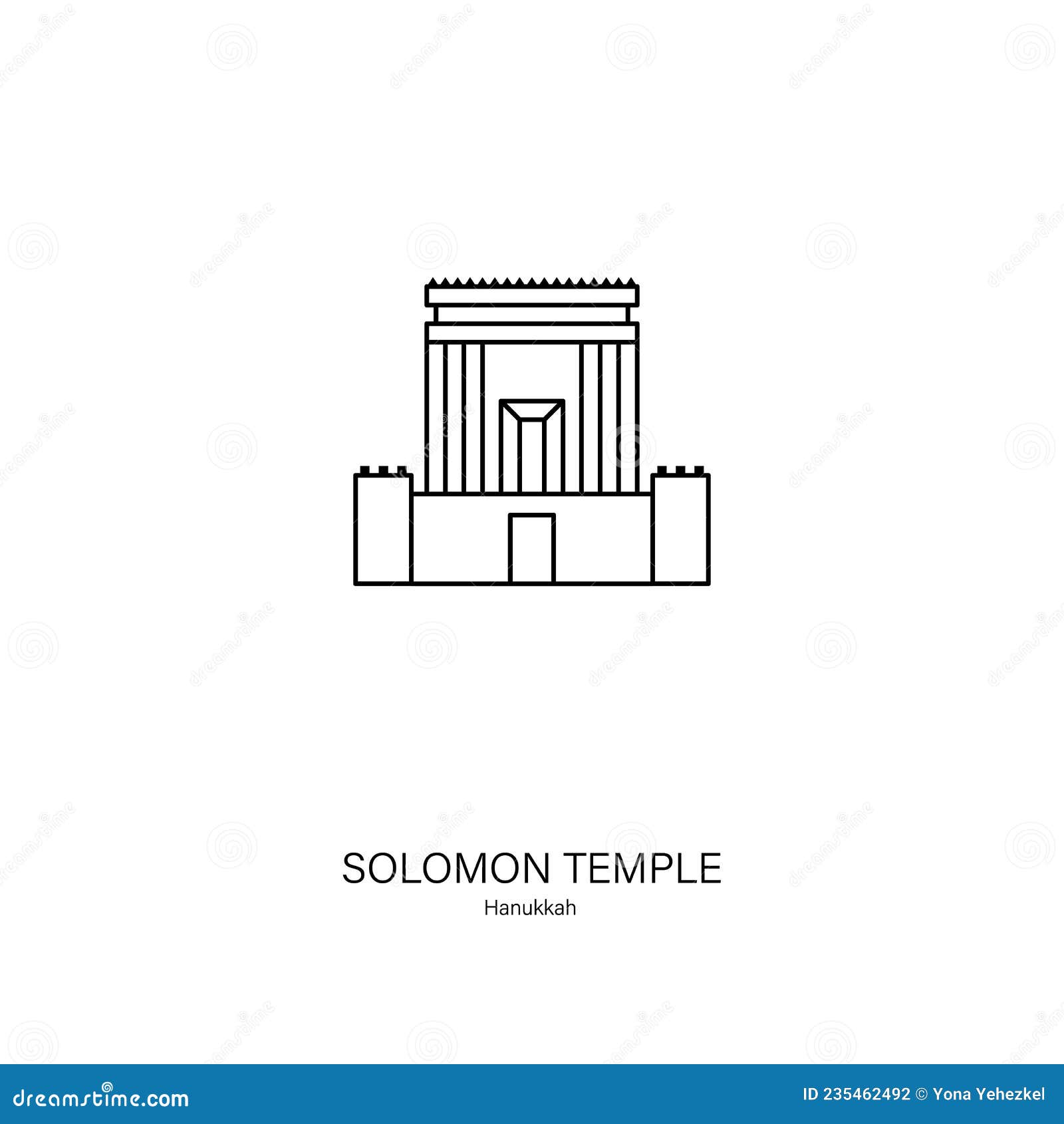 icon of king solomon temple named beit hamikdash - the holy house in hebrew.