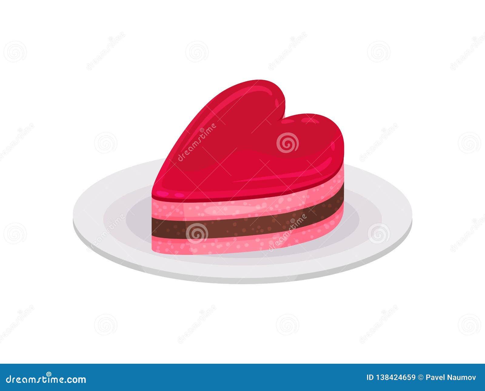 Layered Jelly Cake in Heart Shape for Valentine S Day. Tasty Holiday  Dessert. Sweet Food. Flat Vector Design Stock Vector - Illustration of  banner, graphic: 138424659