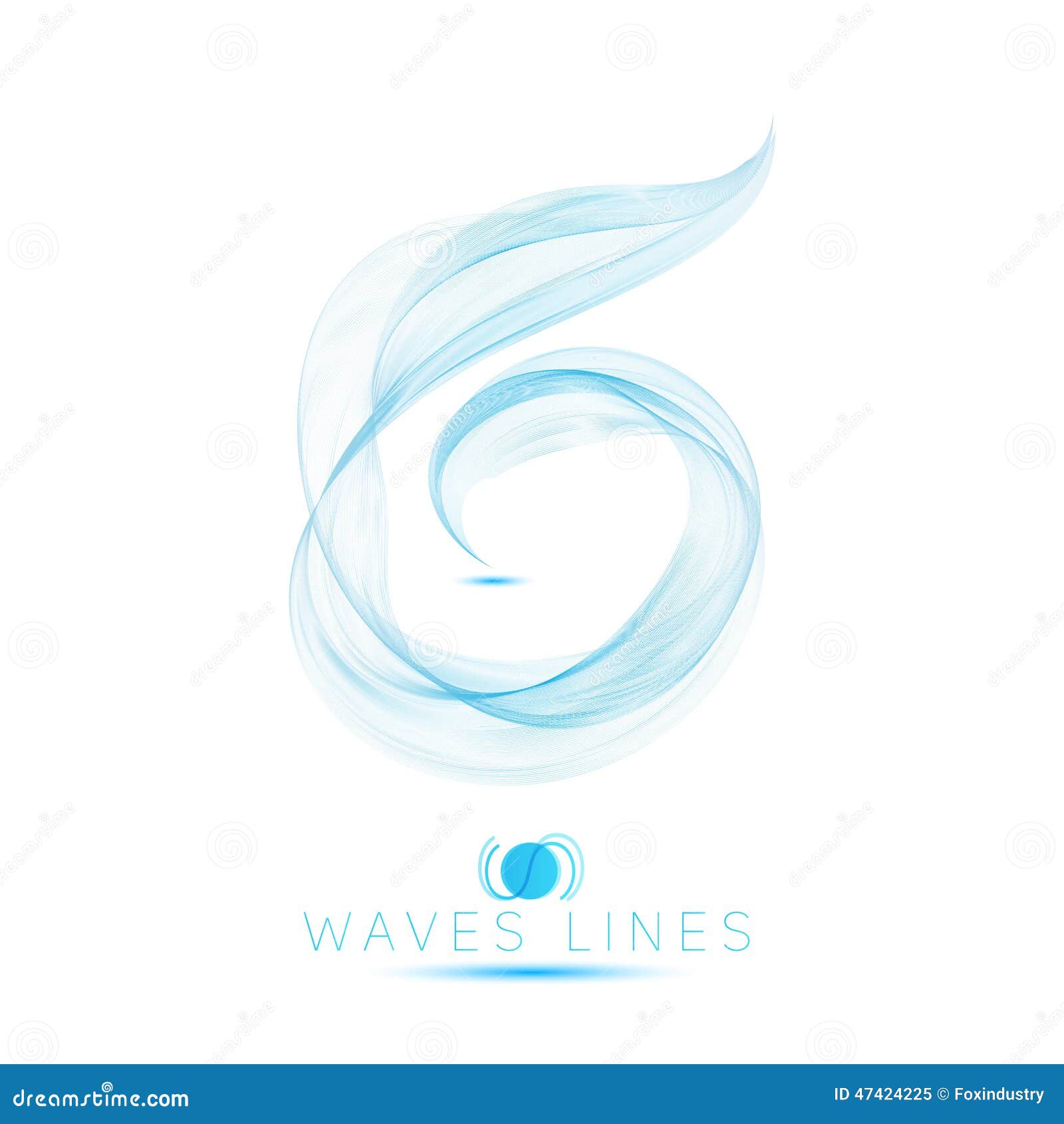 icon logo beautiful blend massive waves abstract background