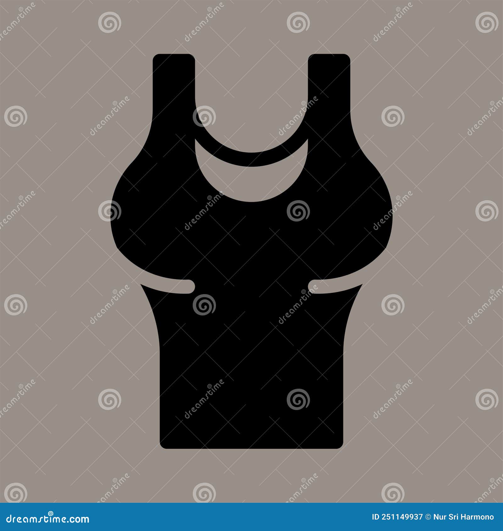Icon, Logo, Vector Illustration of a Tank Top Isolated on Gray ...
