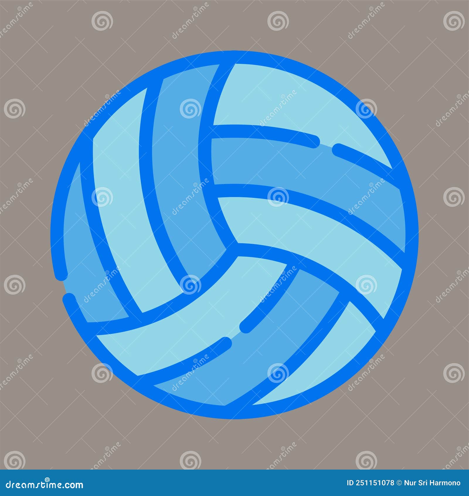 Icon, Logo, Vector Illustration of Volleyball Isolated on Gray ...