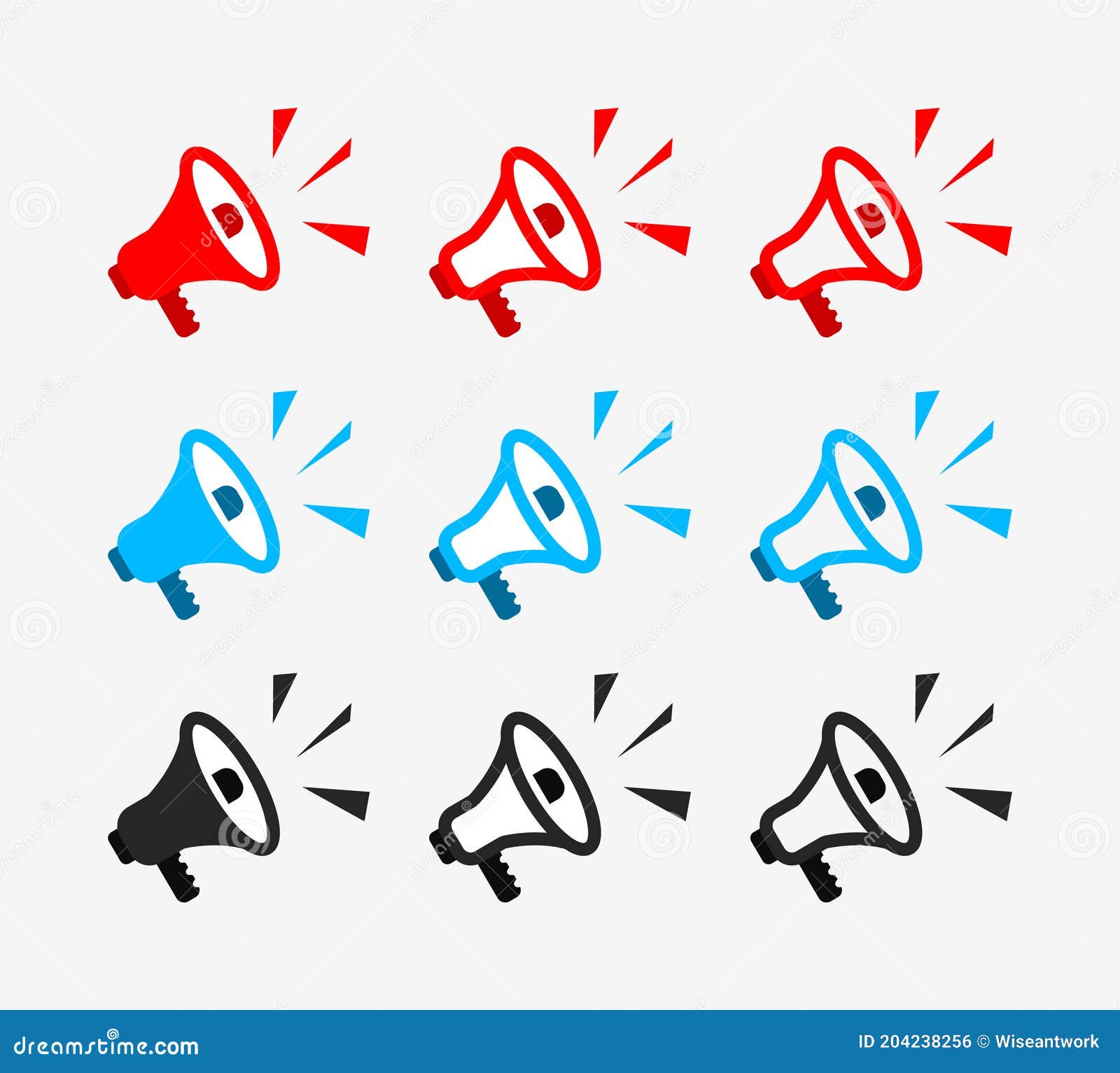 icon of loudspeaker. loud bullhorn for announce.  of shout of speaker. horn of alert for public. megaphone in line style.
