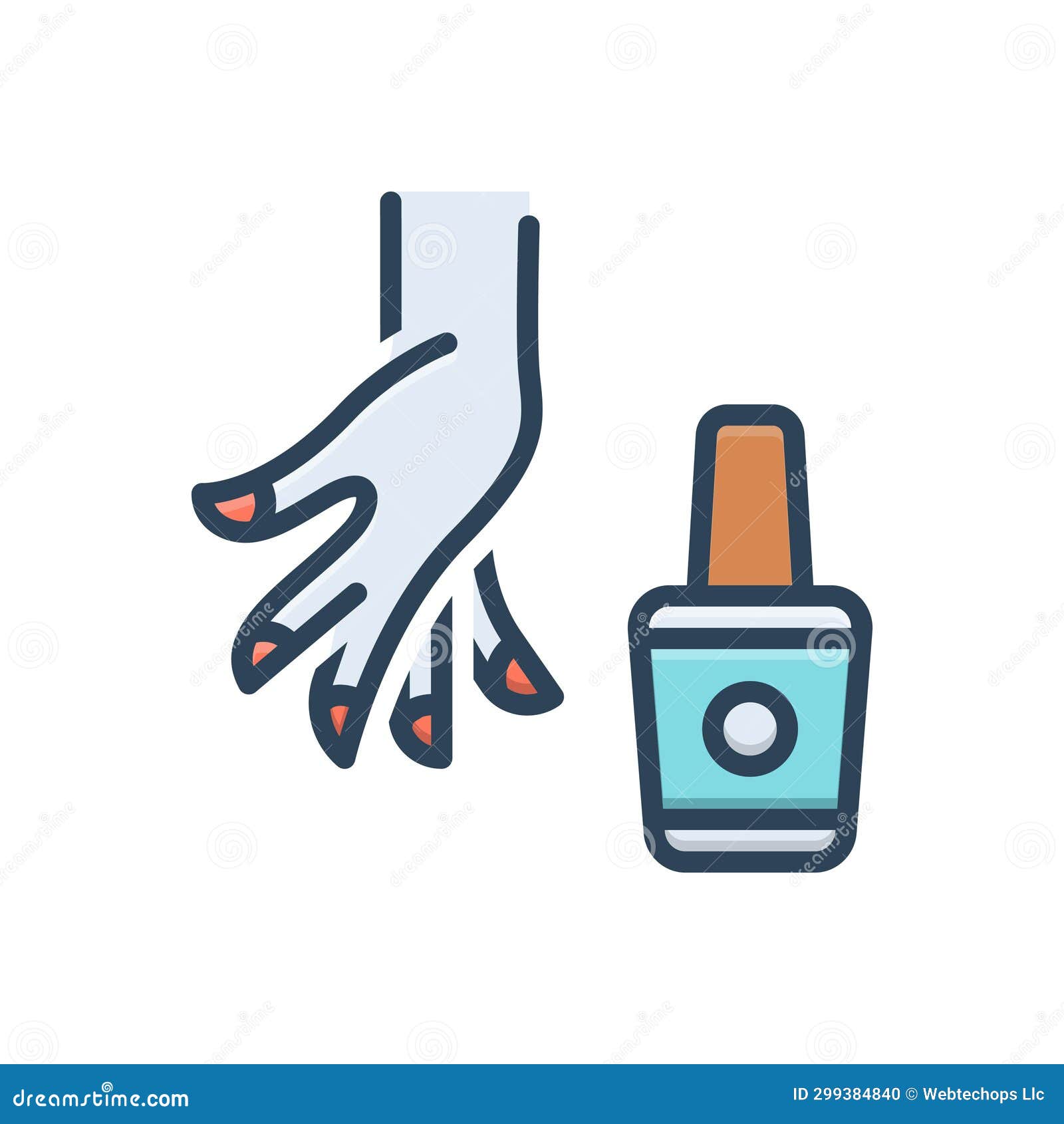 color  icon for manicure, nail and nail polish