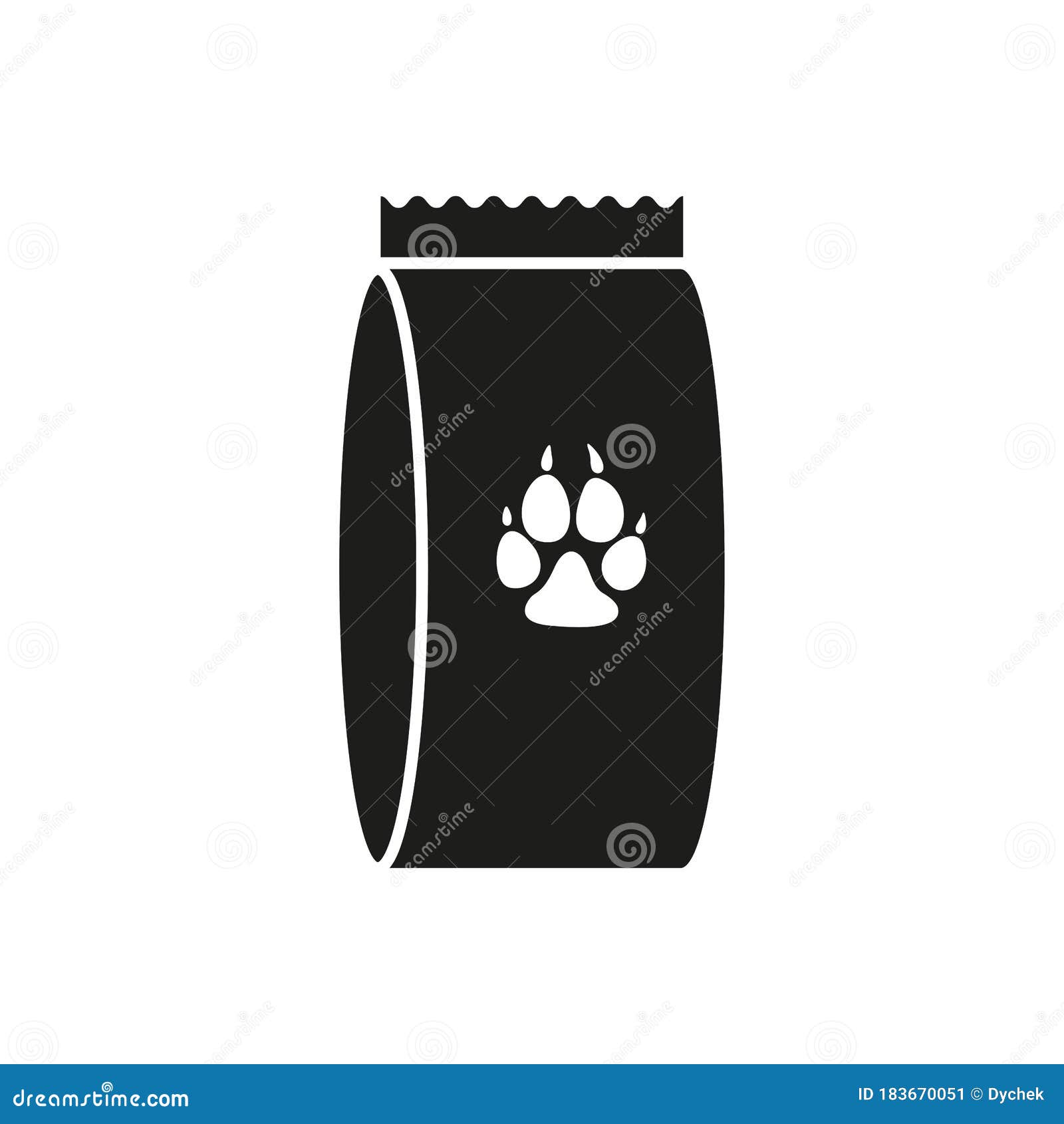 Icon of a Pet Food Bag. Simple Vector Illustration Stock Vector Illustration of business