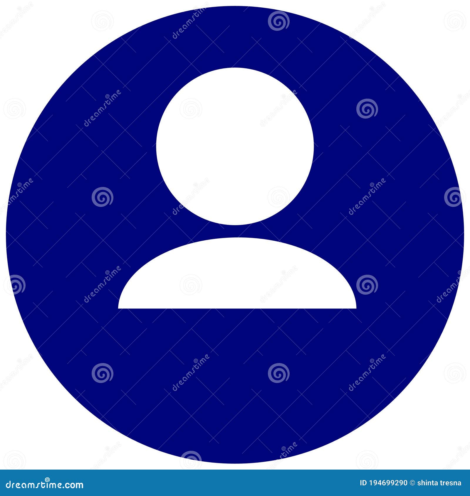 A Icon Profile with Circle and Not Shadow Color Dark Blue Stock Photo -  Illustration of dark, shape: 194699290