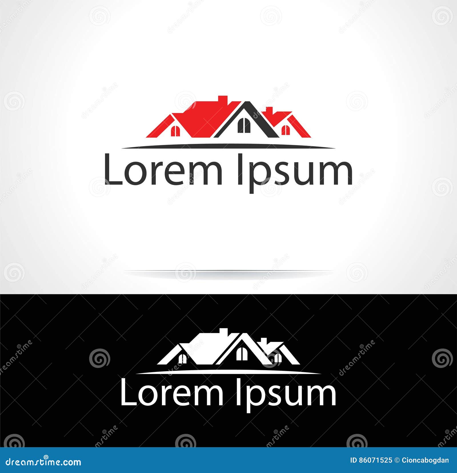 Icon for Real Estate, Construction and Insurance Business Stock Vector