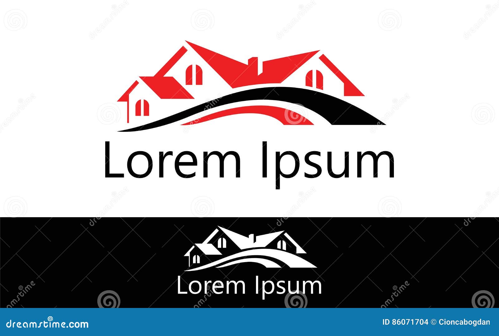 Icon for Real Estate, Construction and Insurance Business Stock Vector