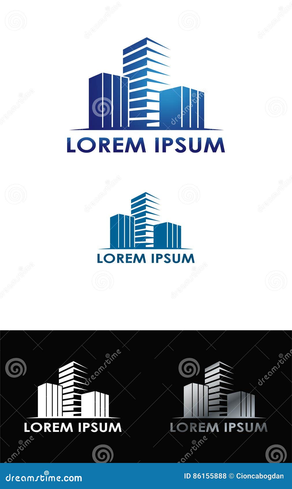 Icon for Real Estate, Construction and Insurance Business Stock Vector