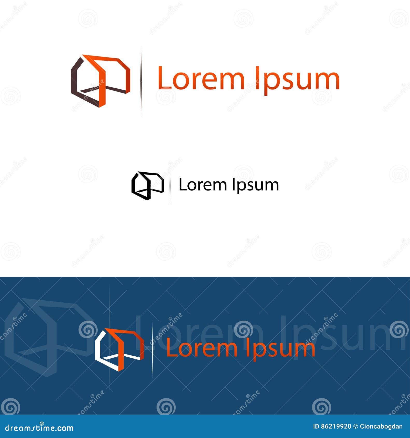 Icon for Real Estate, Construction and Insurance Business Stock Vector