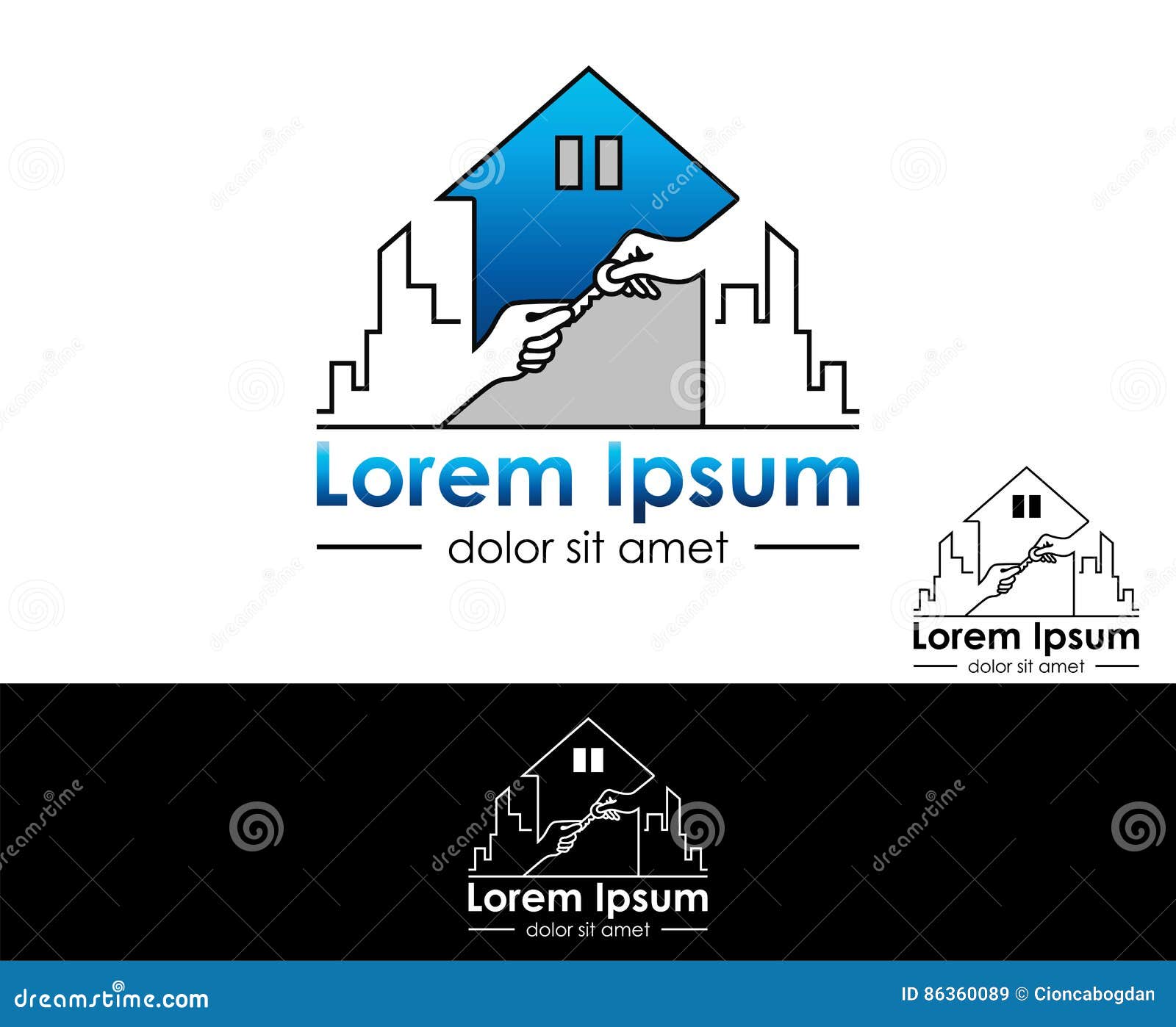 Icon for Real Estate, Construction and Insurance Business Stock Vector
