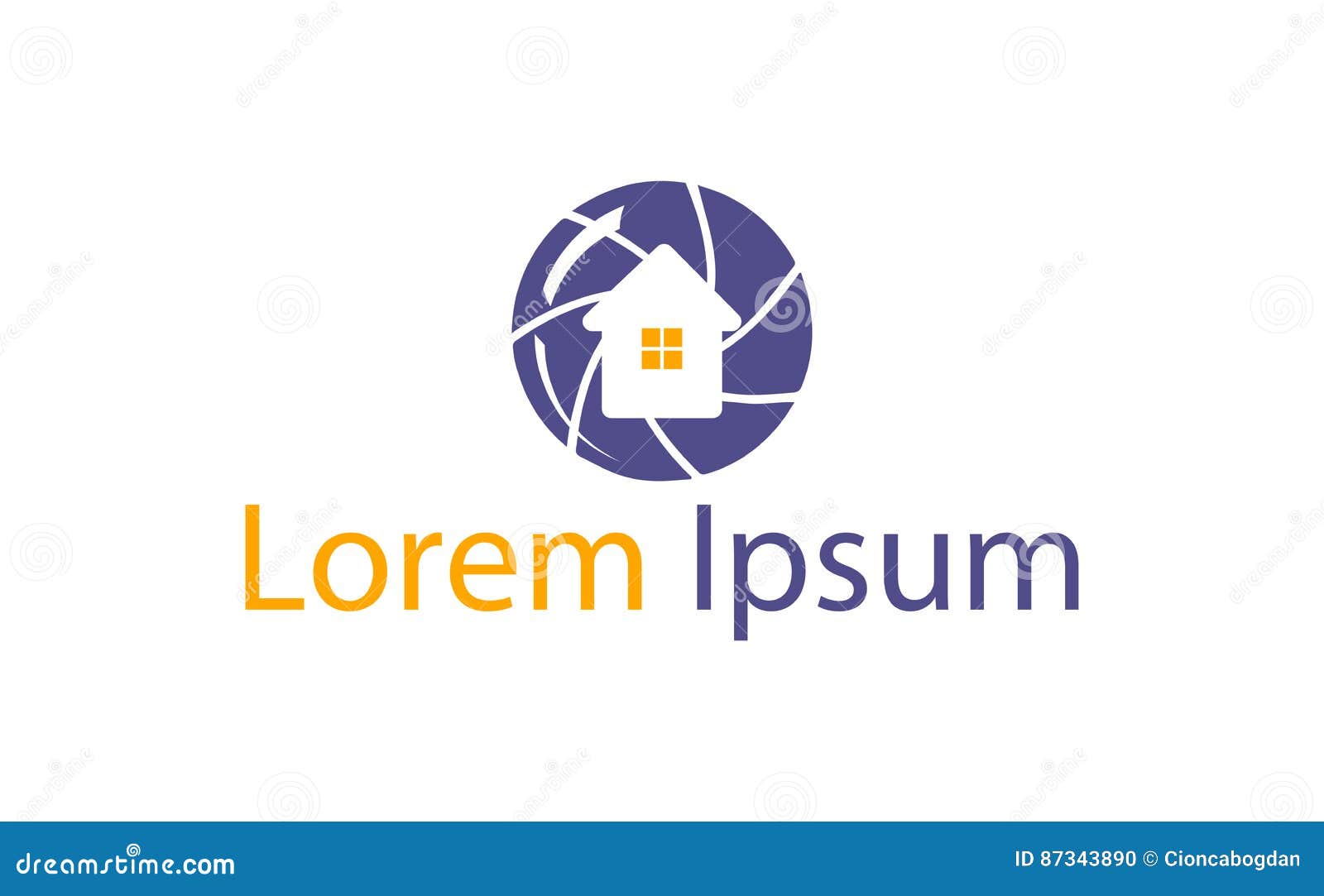 Icon for Real Estate, Construction and Insurance Business Stock Vector